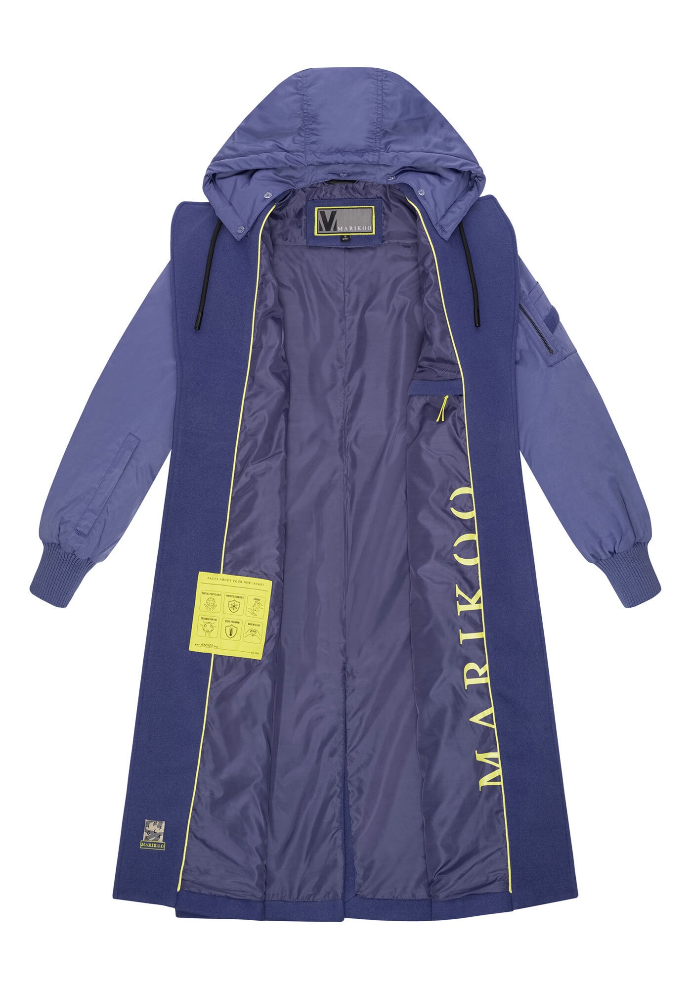 Marikoo Winterjacke »Tjadee«, Langer Wickelmantel
