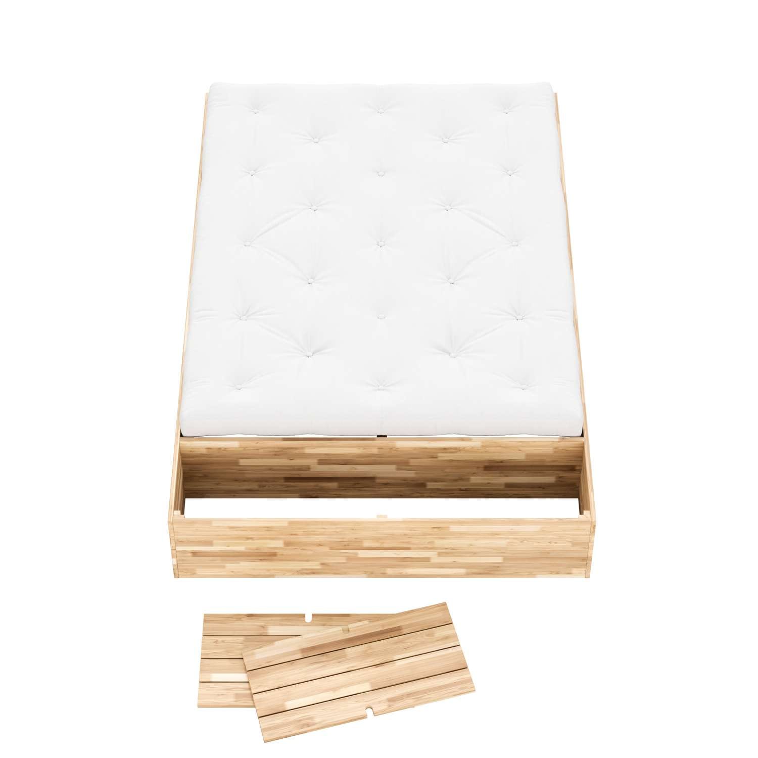 Karup Design Bettgestell »Basement Bed, Stauraumbett, Bett optional mit oder ohne Sitzbank«, Bett mit integriertem Stauraum, inkl Lattenrost, FSC®zertifiert