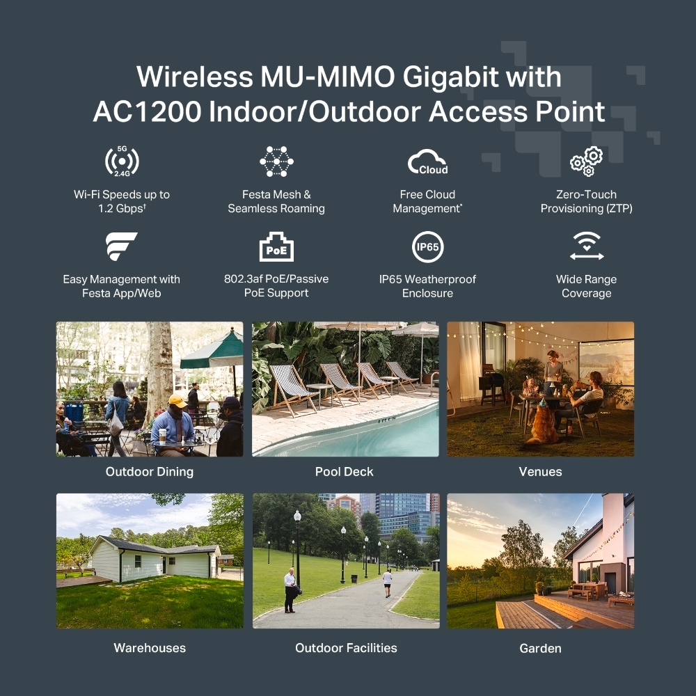 TP-Link Access Point »Festa F52-Outdoor AC1200 MU-MIMO GIG In-/Outdoor«