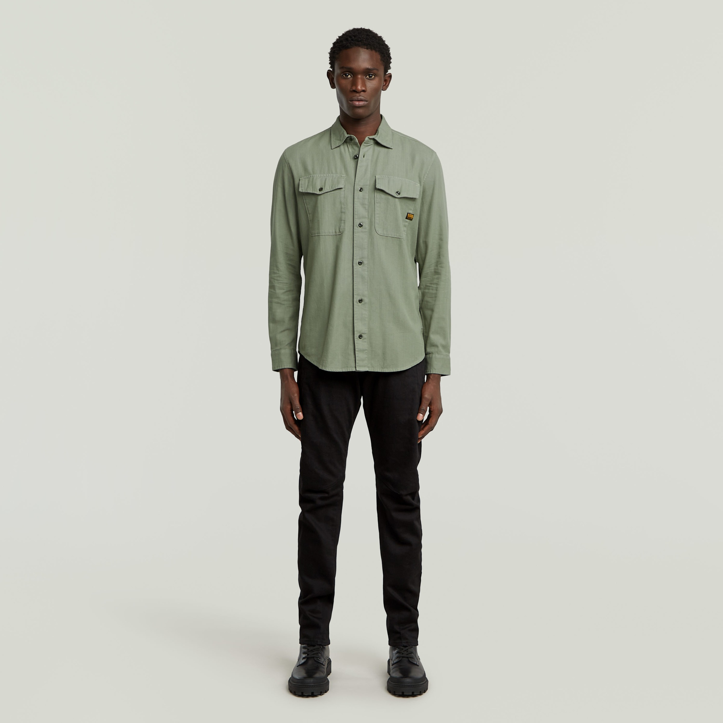 G-star Chemise à Manches Longues Marine Slim Light Orphus Gd M Homme 3