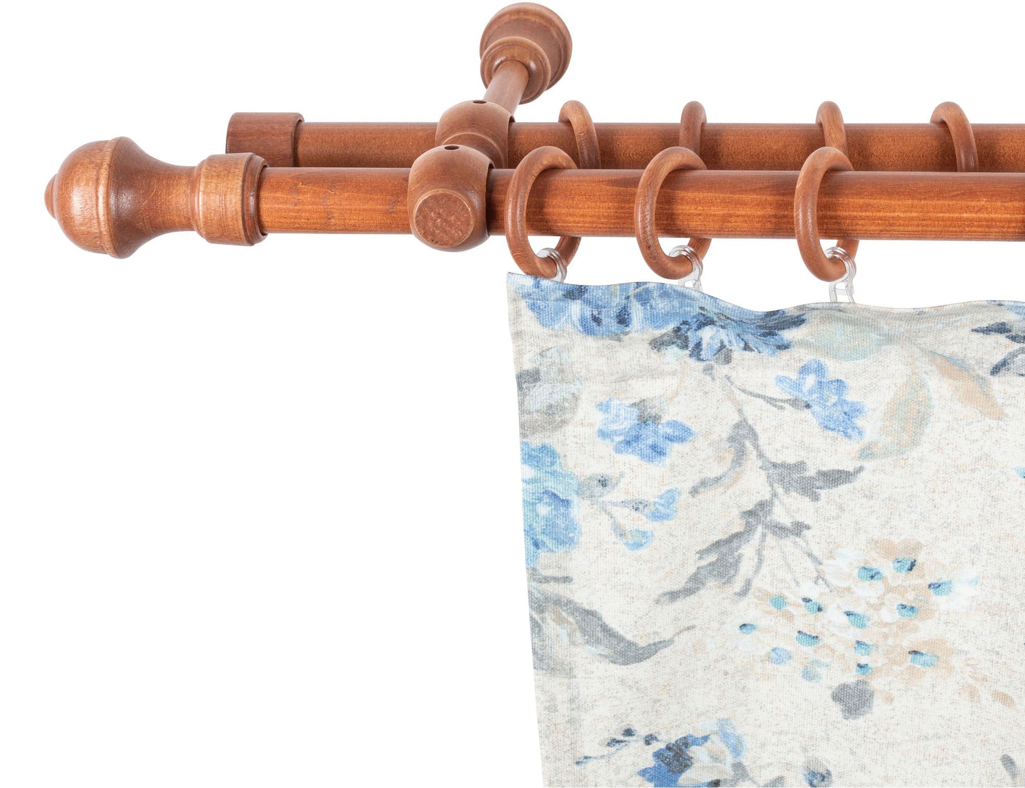 SN DECO GROUP Gardinenstange "Ares" 2 läufig-läufig Fixmaß 28 mm, Holz, ver günstig online kaufen