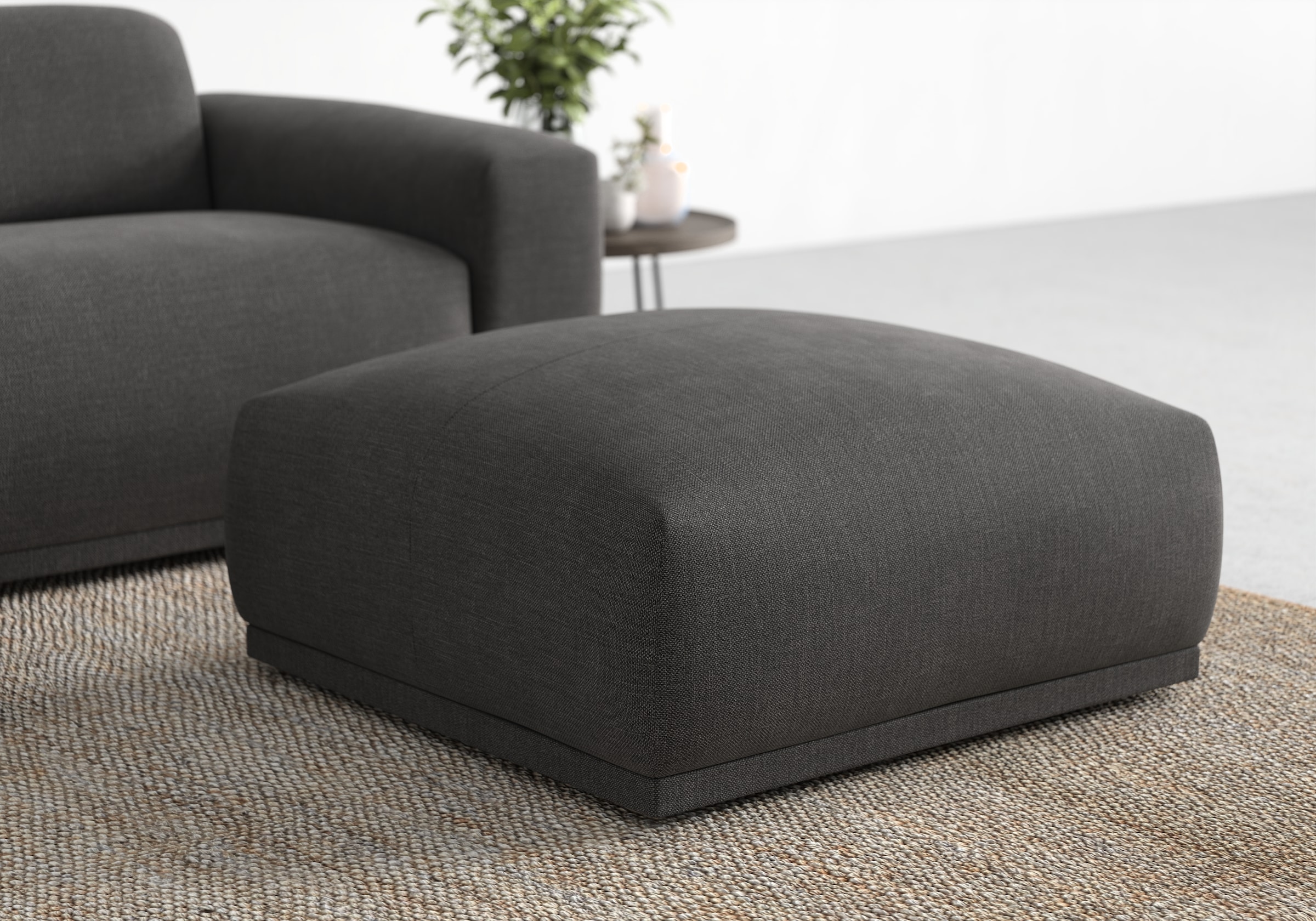 TRENDMANUFAKTUR Hocker »Braga, mit hochwertigem Kaltschaum, quadratisch, in Cord erhältlich«, (1 St.), moderner Polsterhocker, 85/42/85 cm (B/H/T)