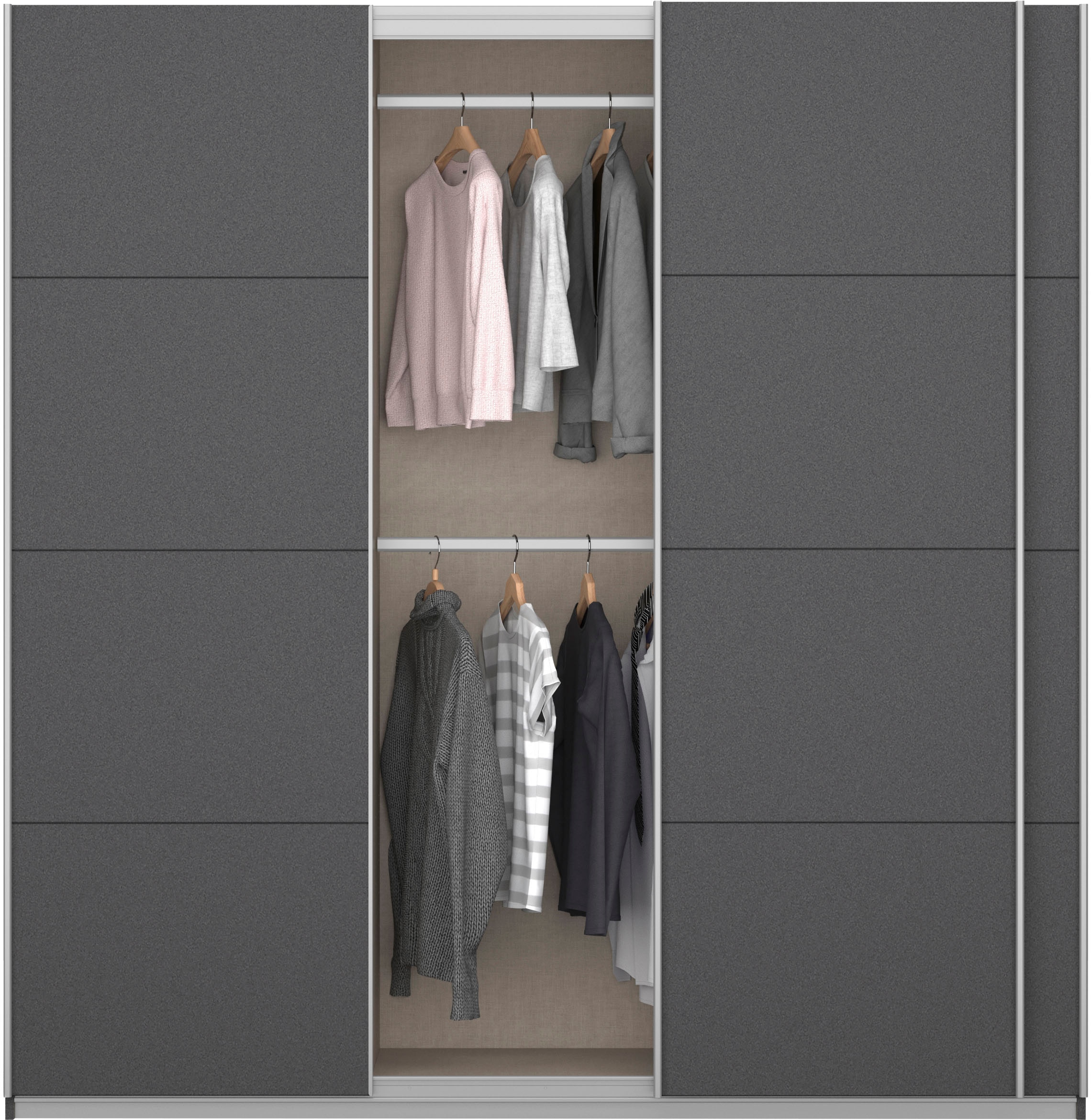 OTTO home Kleiderschrank »Mehrzweckschrank Aktenschrank Möbel Mietswohnung Schlafzimmer KOLUNA« 3 Ausstattungen BASIC/CLASSIC/PREMIUM (inkl. SOFT-CLOSE-FUNKTION),  Breiten 203/271/315/360 cm Höhen 210/229 Dekor-Front MADE IN GERMANY