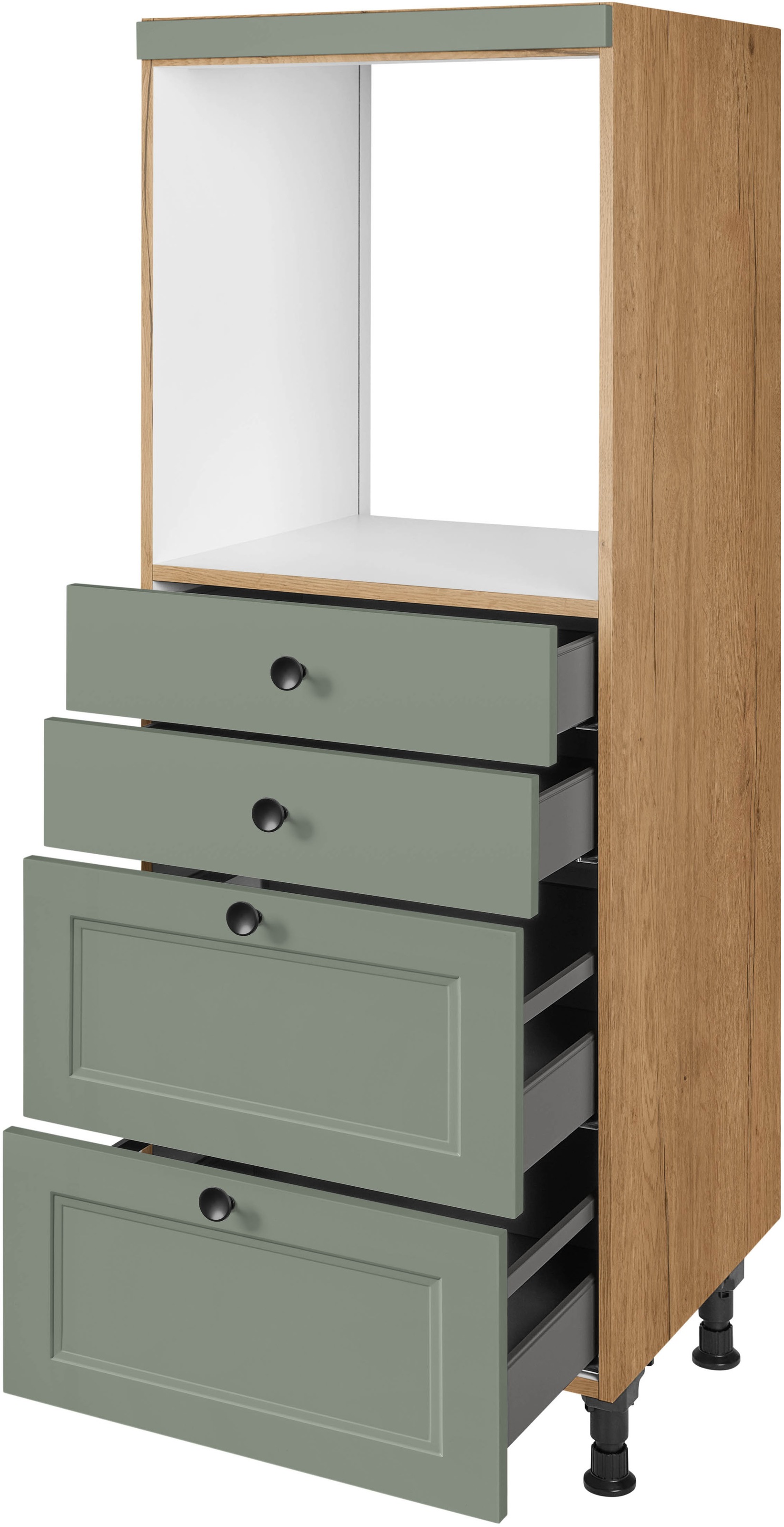 nobilia® Herdumbauschrank »"Cascada", mit Schubkästen und Auszügen,«, vormontiert, Breite/Höhe: 60/167,8 cm