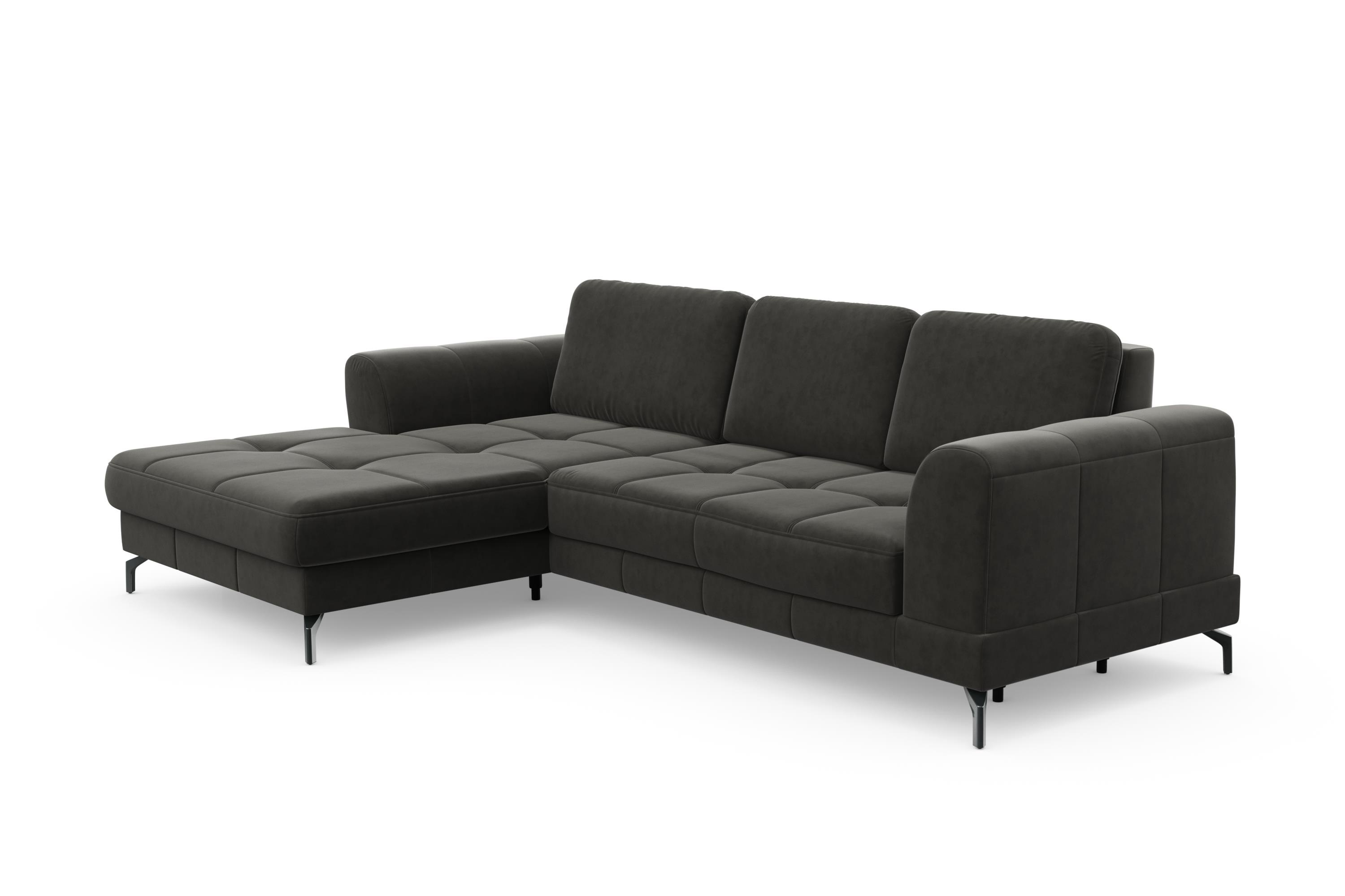 Thumbnail - sit&more Ecksofa "Bendigo L-Form" inklusive Sitztiefenverstellung, Bodenfreiheit 12 cm, in 2 Fußfarben