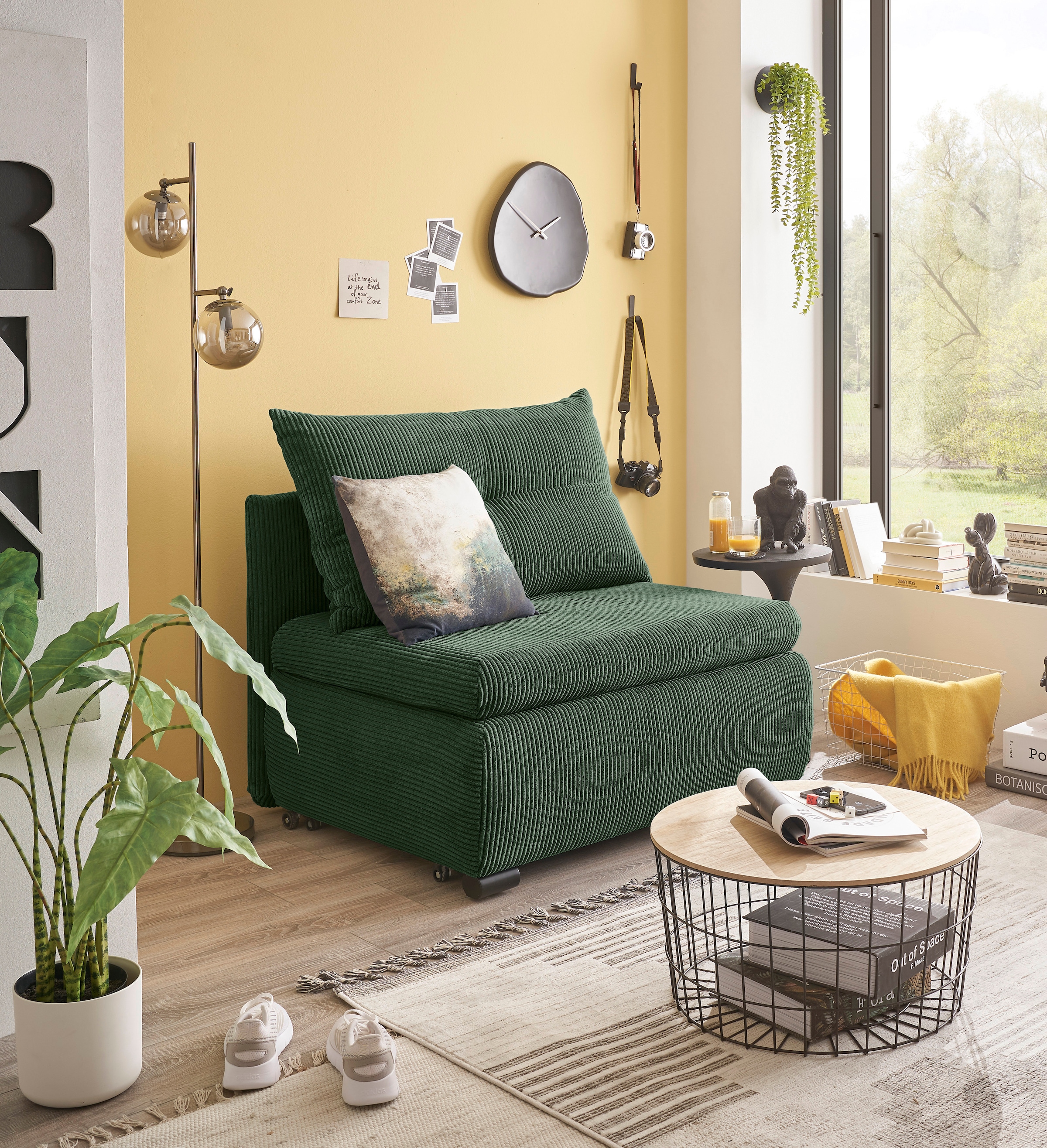 ED EXCITING DESIGN Schlafsofa "Charlie", Schlafsessel mit Bettkasten & 1 Rü günstig online kaufen