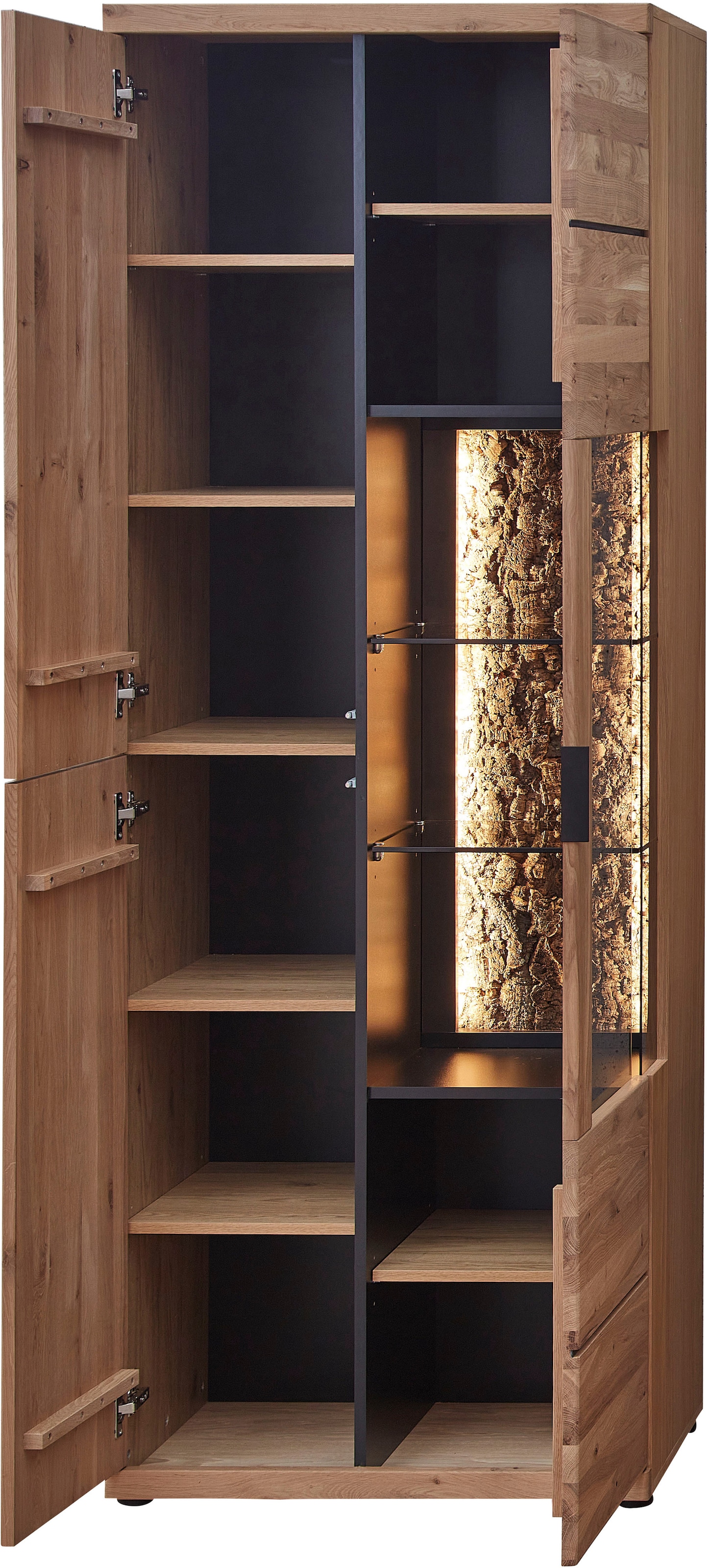 Innostyle Vitrine »Donna Vitrine, 75x207x42 (BxHxT)« 1 Stk. tlg. Beleuchtung  bestellbar, 3 türig, Echtkork Absetzung, L/R verwendbar