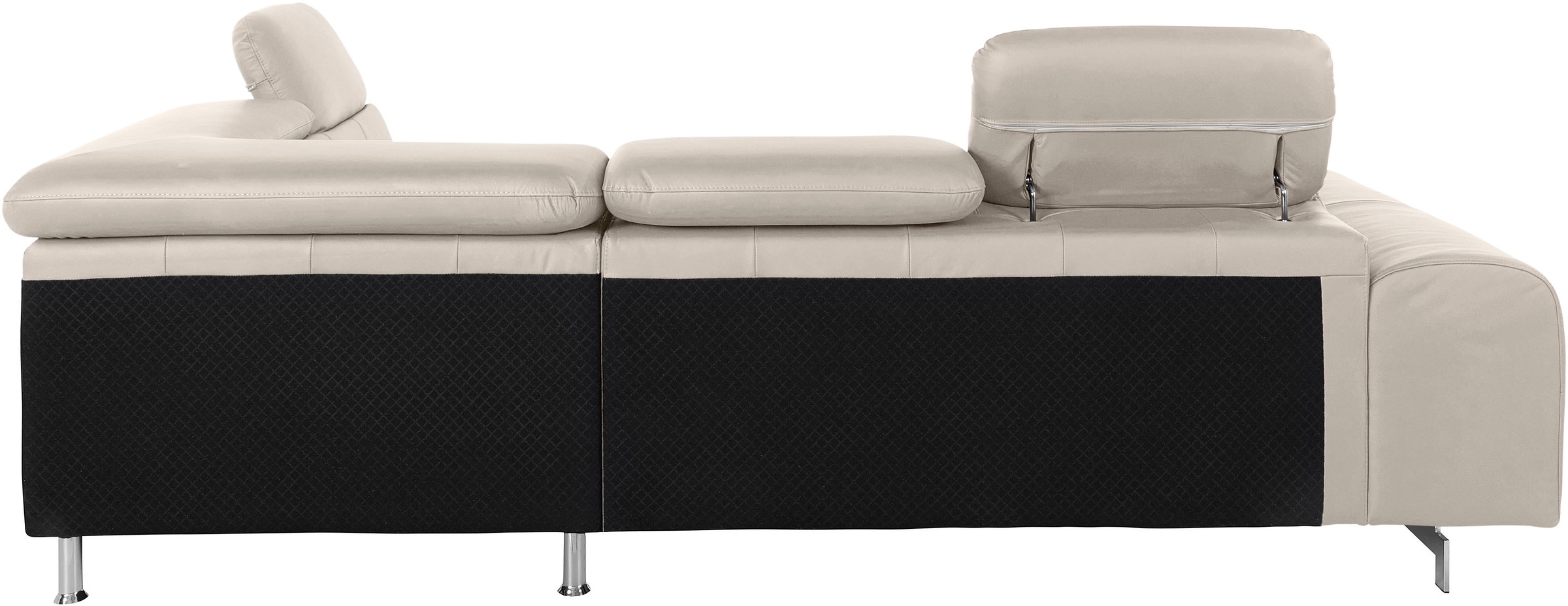 COTTA Ecksofa »Chef L-Form«, mit Kopfteilverstellung, edle Metallkufen, wahlweise mit Bettfunktion
