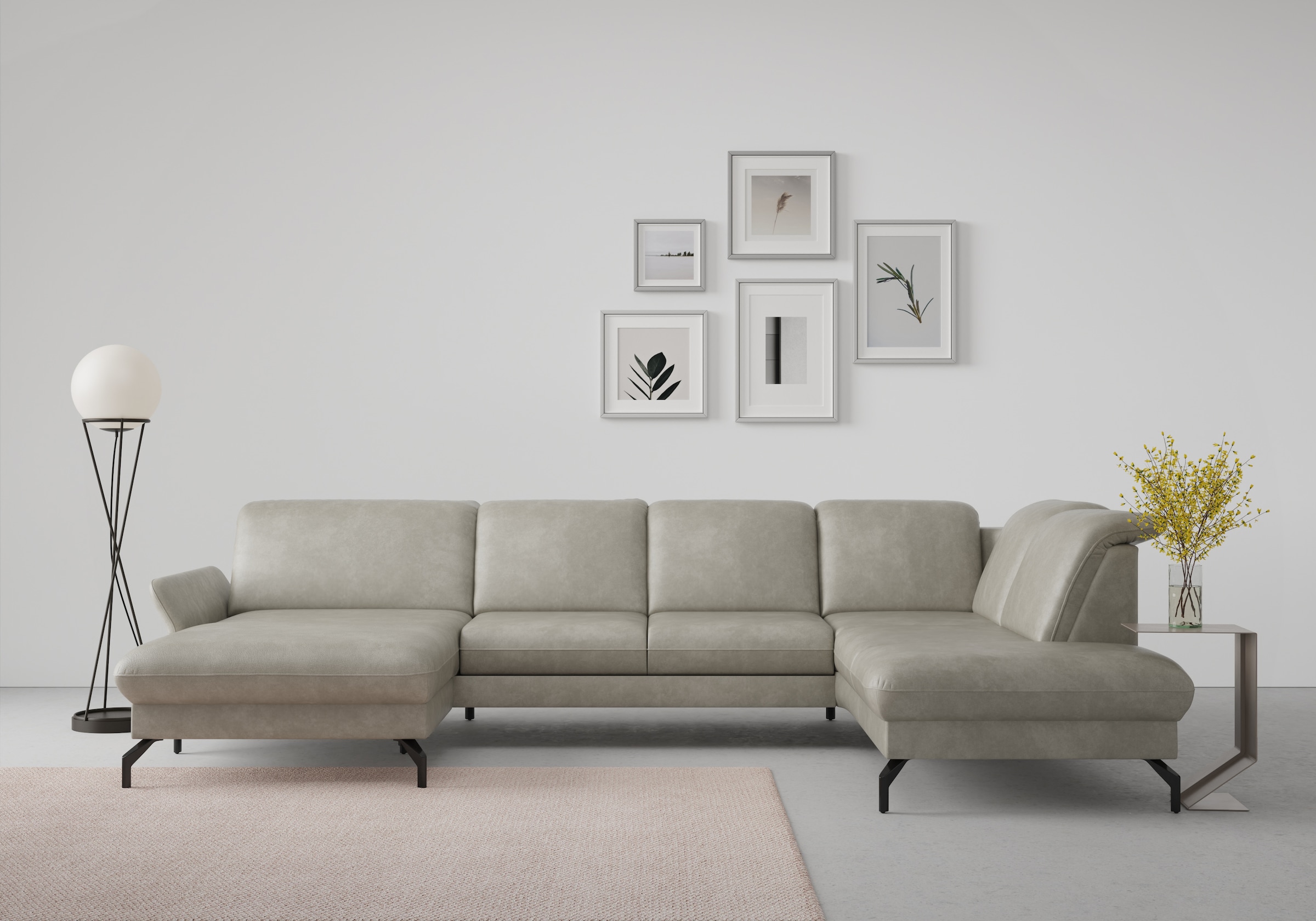 Sit & More Fashion U-Shape Sofa Light Grey 4