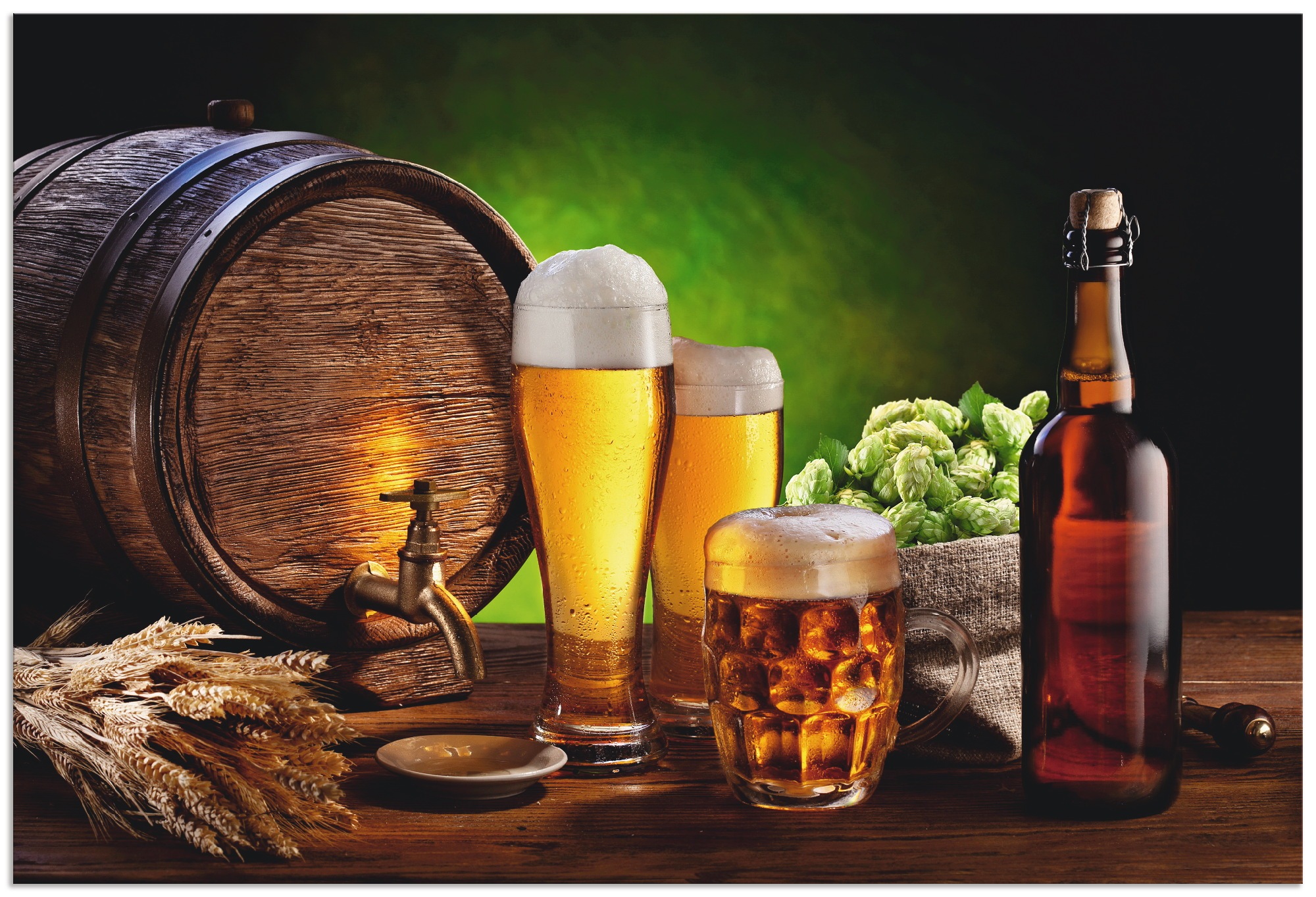 Artland Paveikslas »Bier Stillleben« Getränke ...