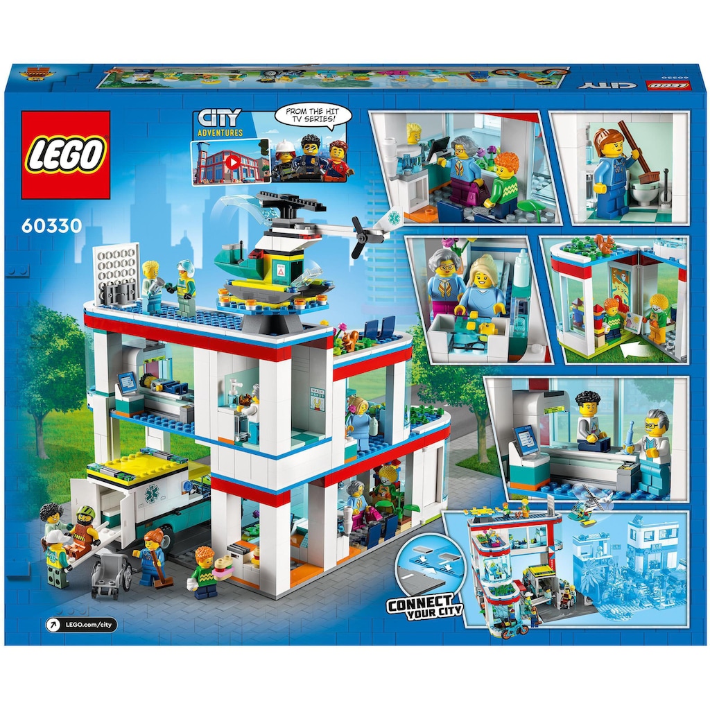 LEGO® Konstruktionsspielsteine »Krankenhaus (60330), LEGO® City«, (816 St.)