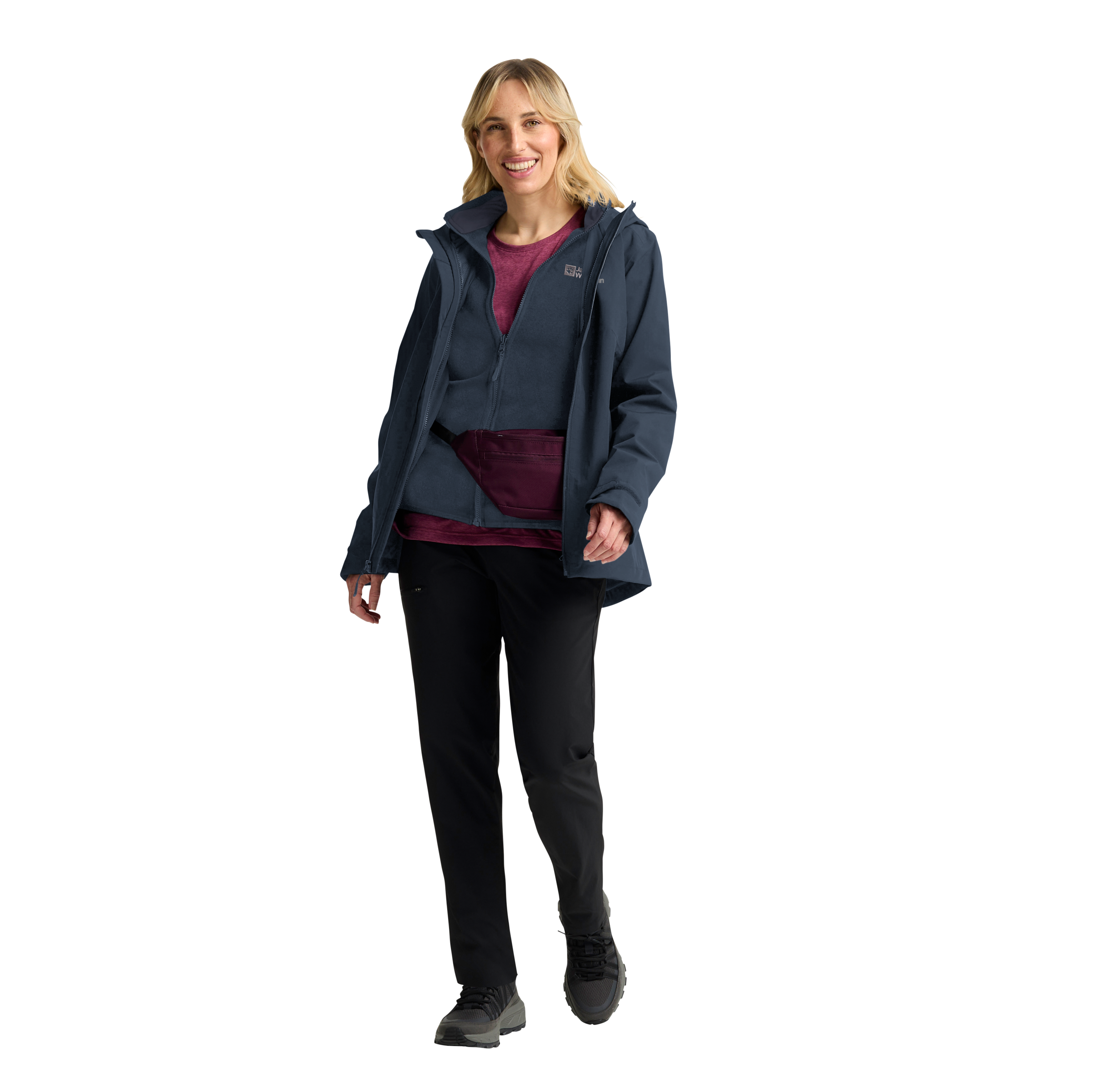 Jack Wolfskin 3-in-1-Funktionsjacke »MOONRISE 3IN1 JKT W«, mit Kapuze, 3in1, atmungsaktiv, Übergangsjacke