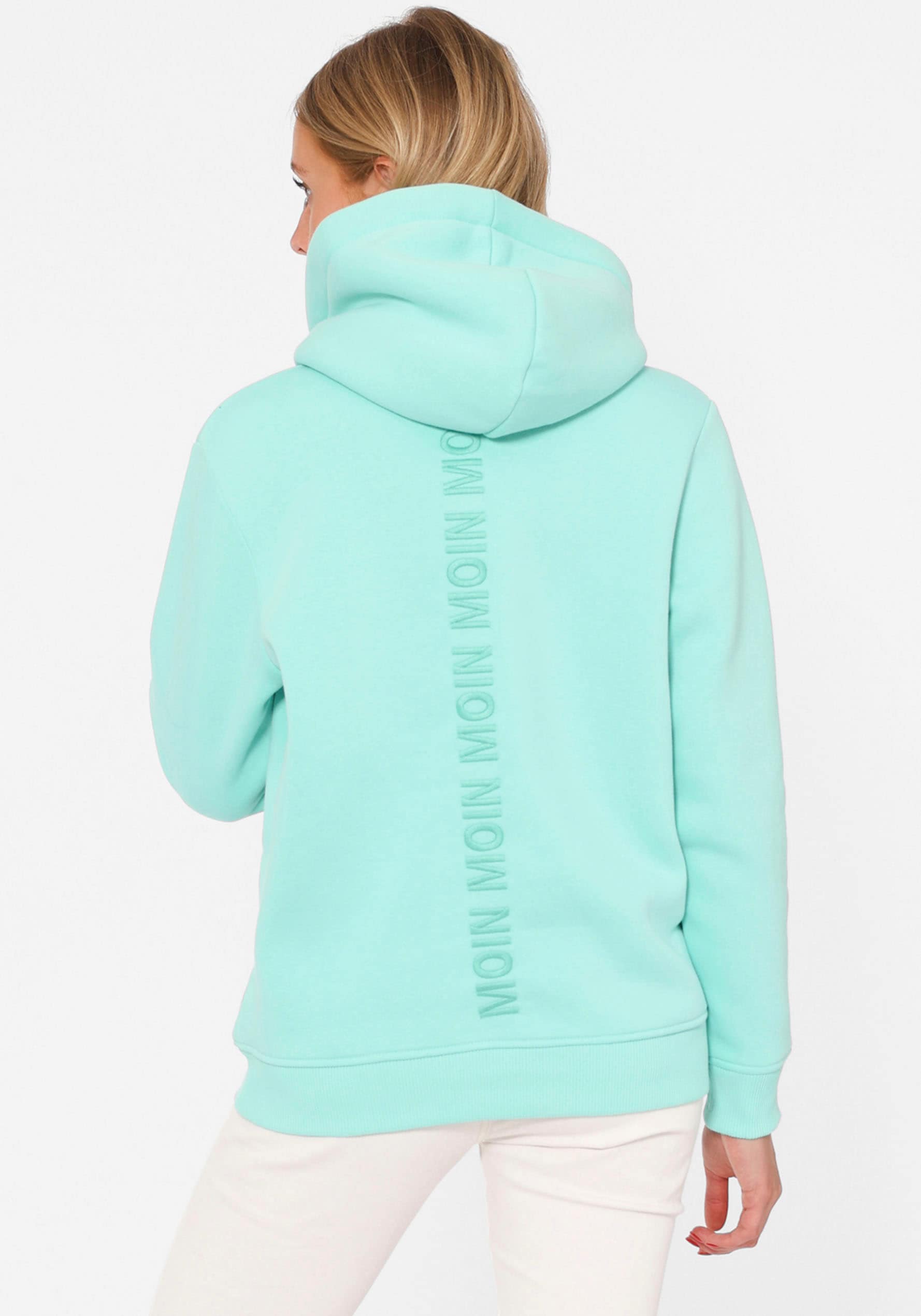 Zwillingsherz Sweatshirt »"Moin"«, "Moin" mit Pailletten Anker, Kapuze