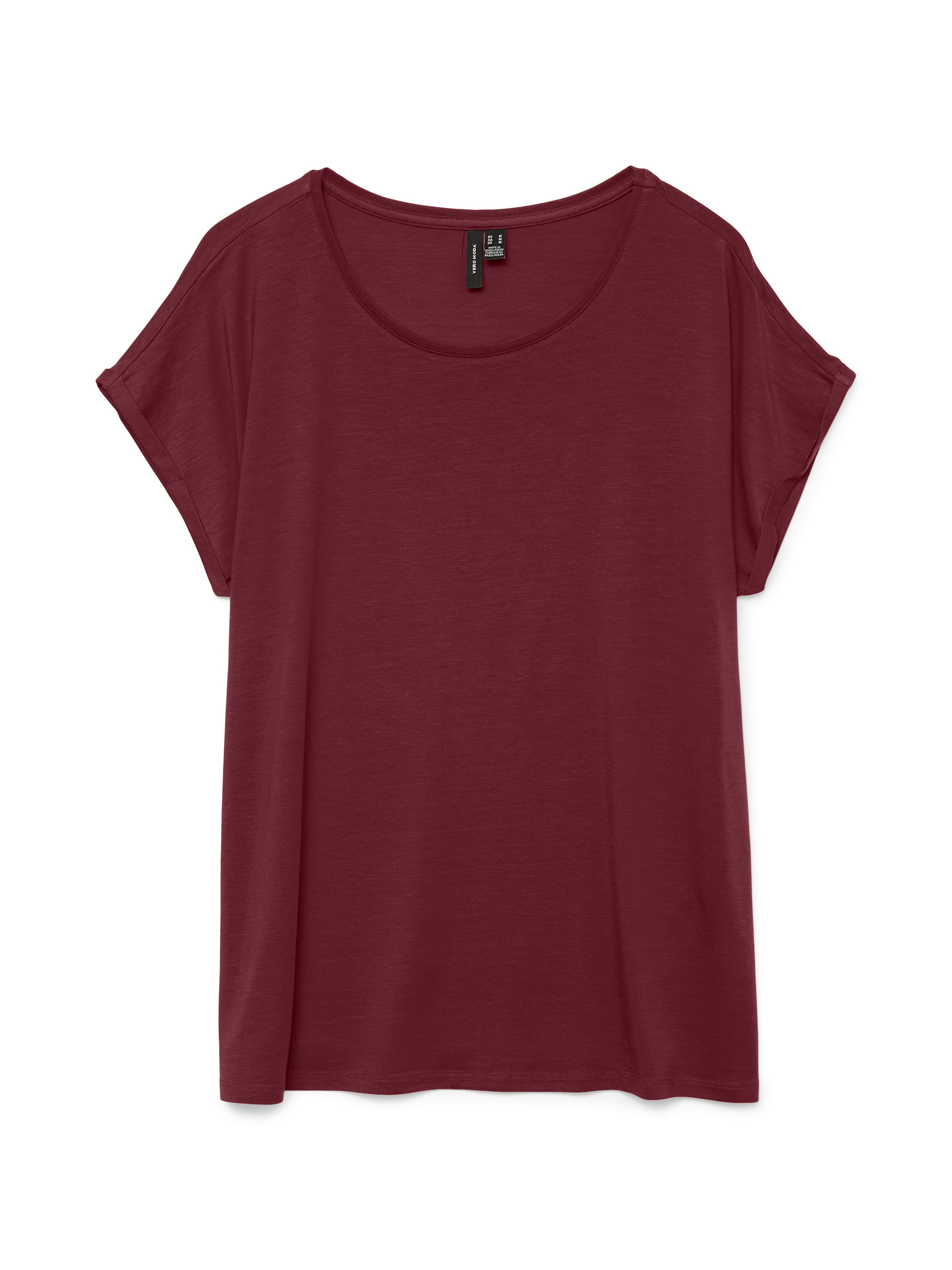Vero Moda Rundhalsshirt »VMAVA PLAIN SS TOP GAJRS NOOS«