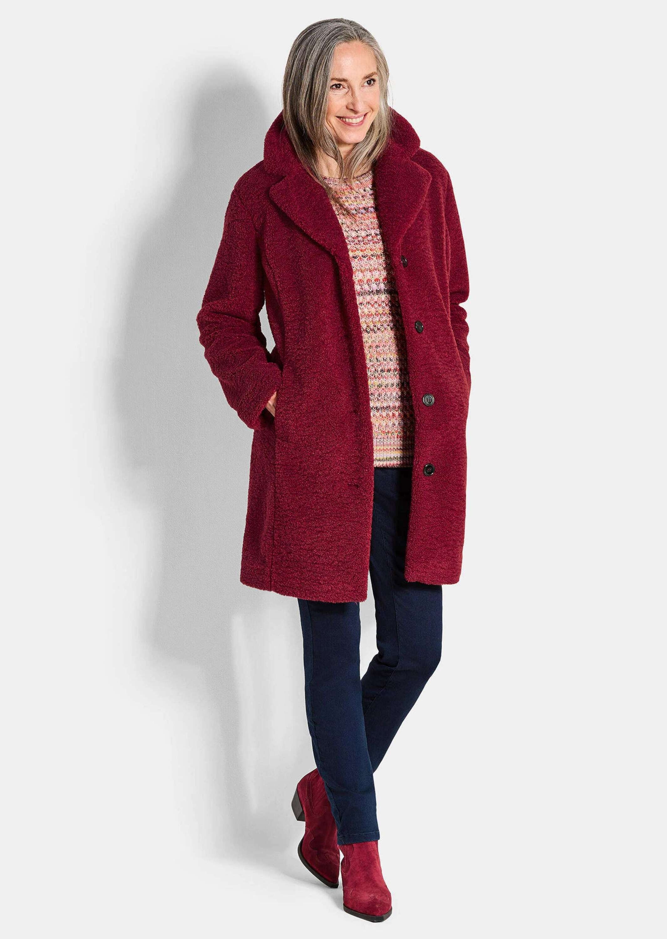 GOLDNER Winterjacke "Kuscheliger Teddymantel, Reverskragen" Nahttaschen günstig online kaufen