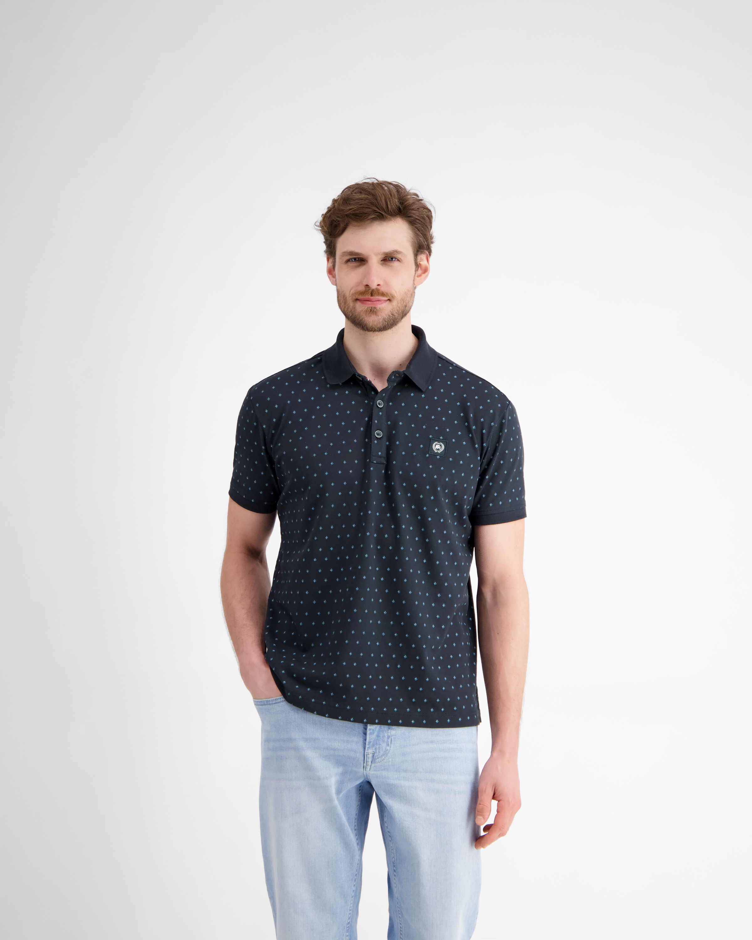 LERROS Poloshirt "LERROS Herren Poloshirt mit Minimalprint" günstig online kaufen