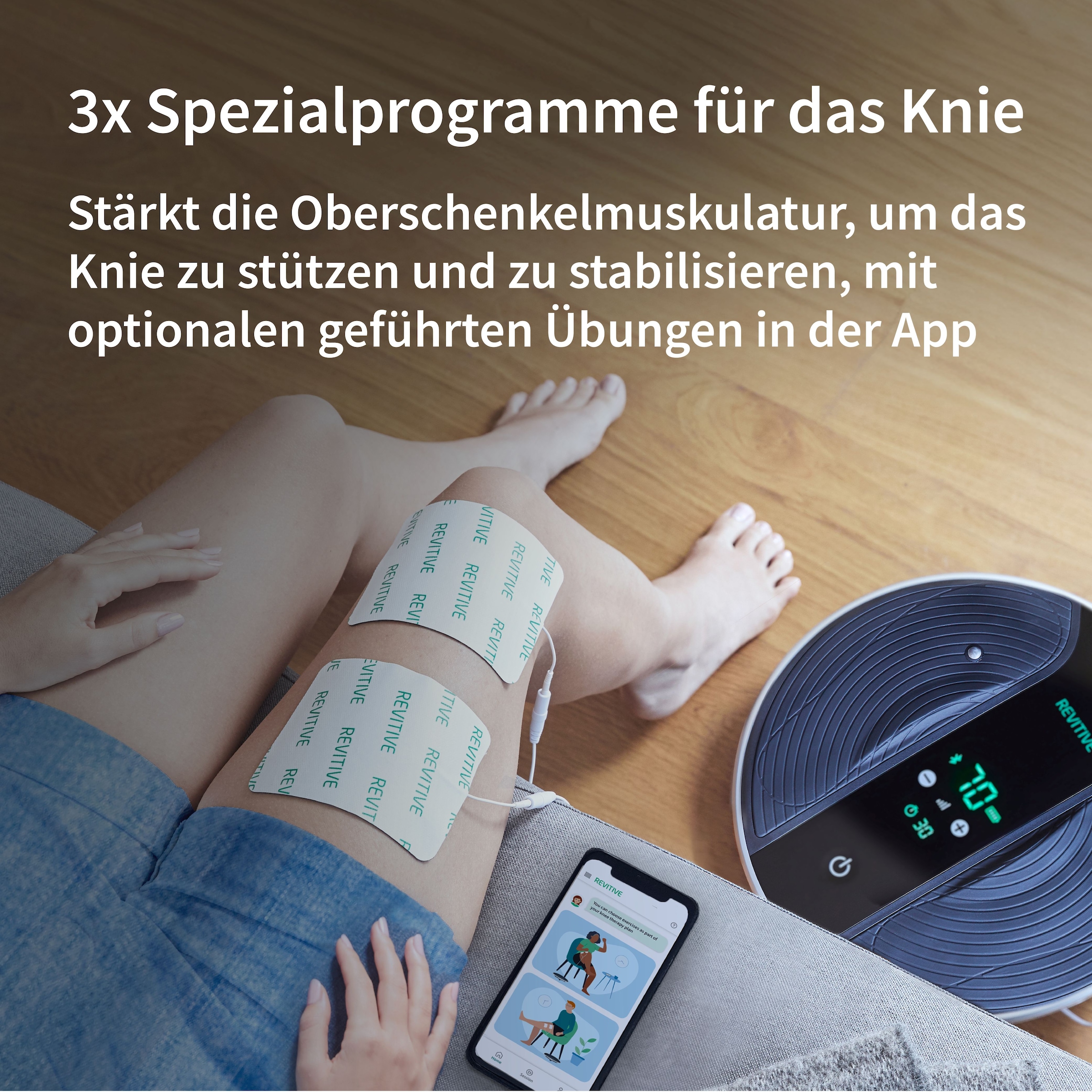 REVITIVE EMS-Fußmassage-Gerät »Medic Coach Durchblutungs-Stimulator« Effektive Knieschmerztherapie und bessere Durchblutung