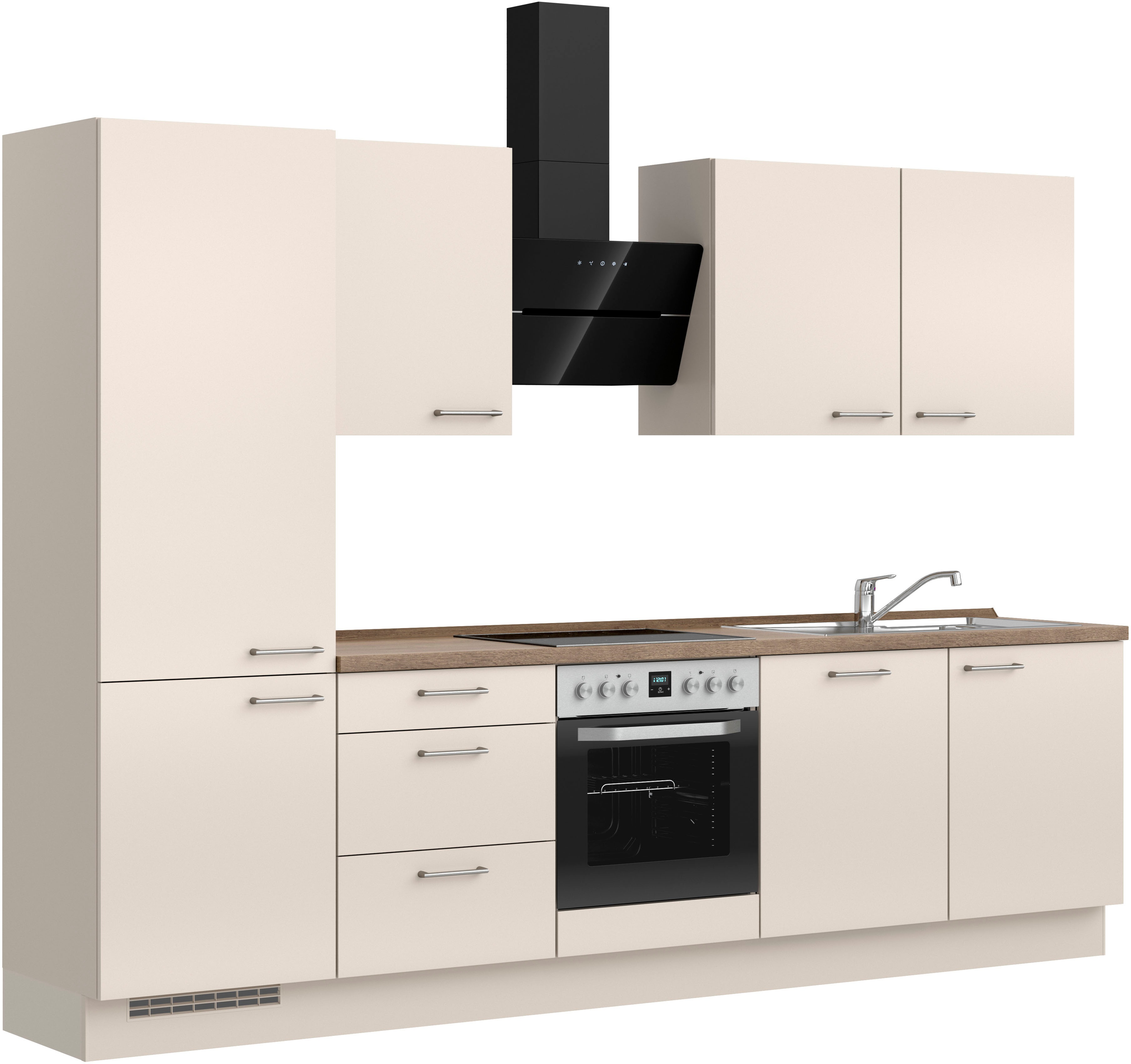 Thumbnail - nobilia Küchenzeile ""Laser II", Ausrichtung wählbar, Breite 300 cm" vormontiert, wahlw. mit unterschiedlichen E-Geräten...