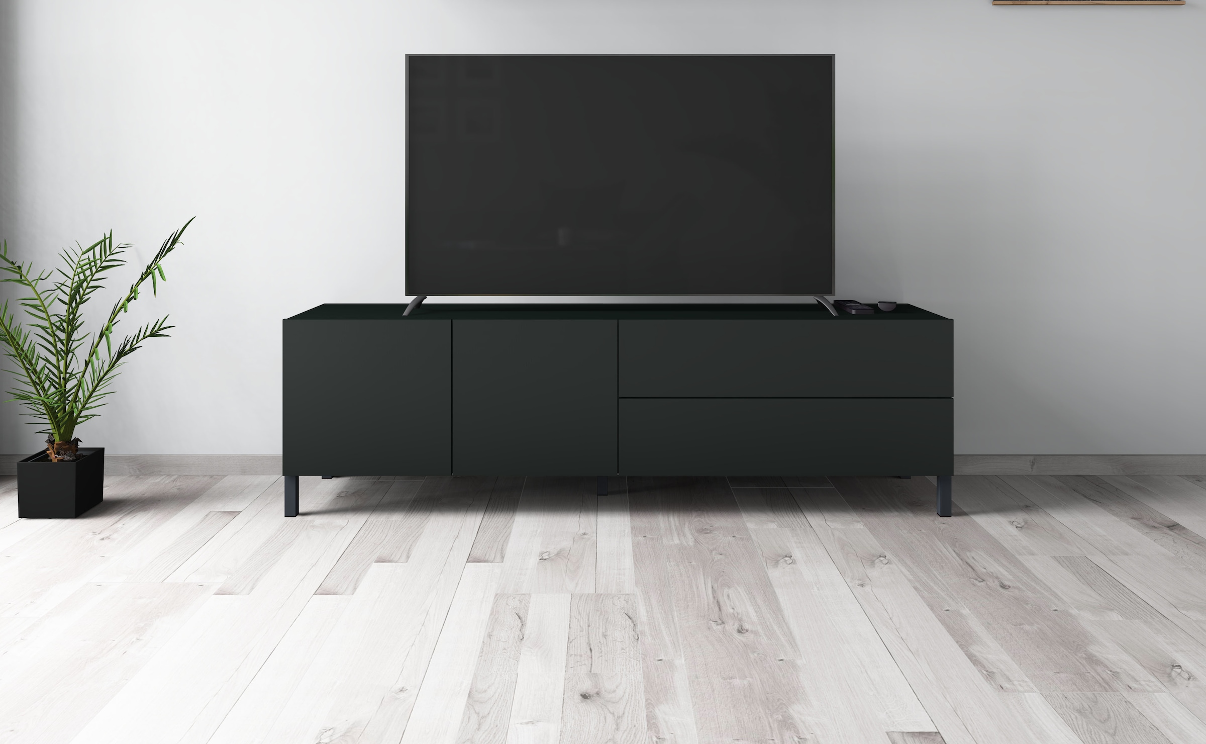 borchardt Möbel Lowboard "Sophia, TV-Schrank Breite 152 cm" Metallfüße, gri günstig online kaufen