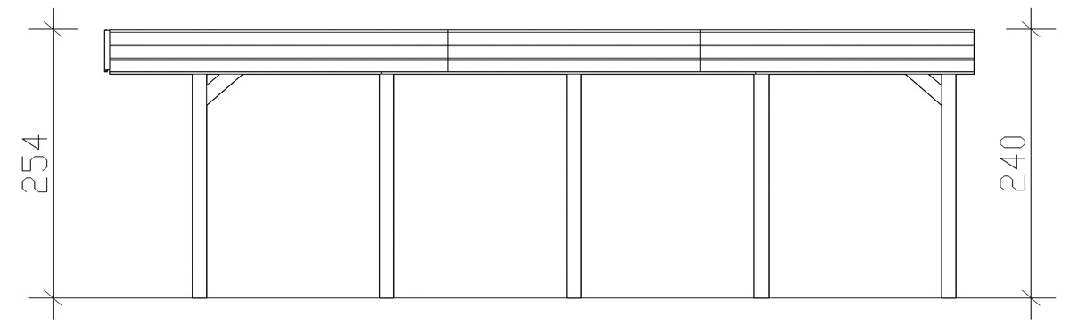 Skanholz Doppelcarport »Friesland«, 514 cm, grün