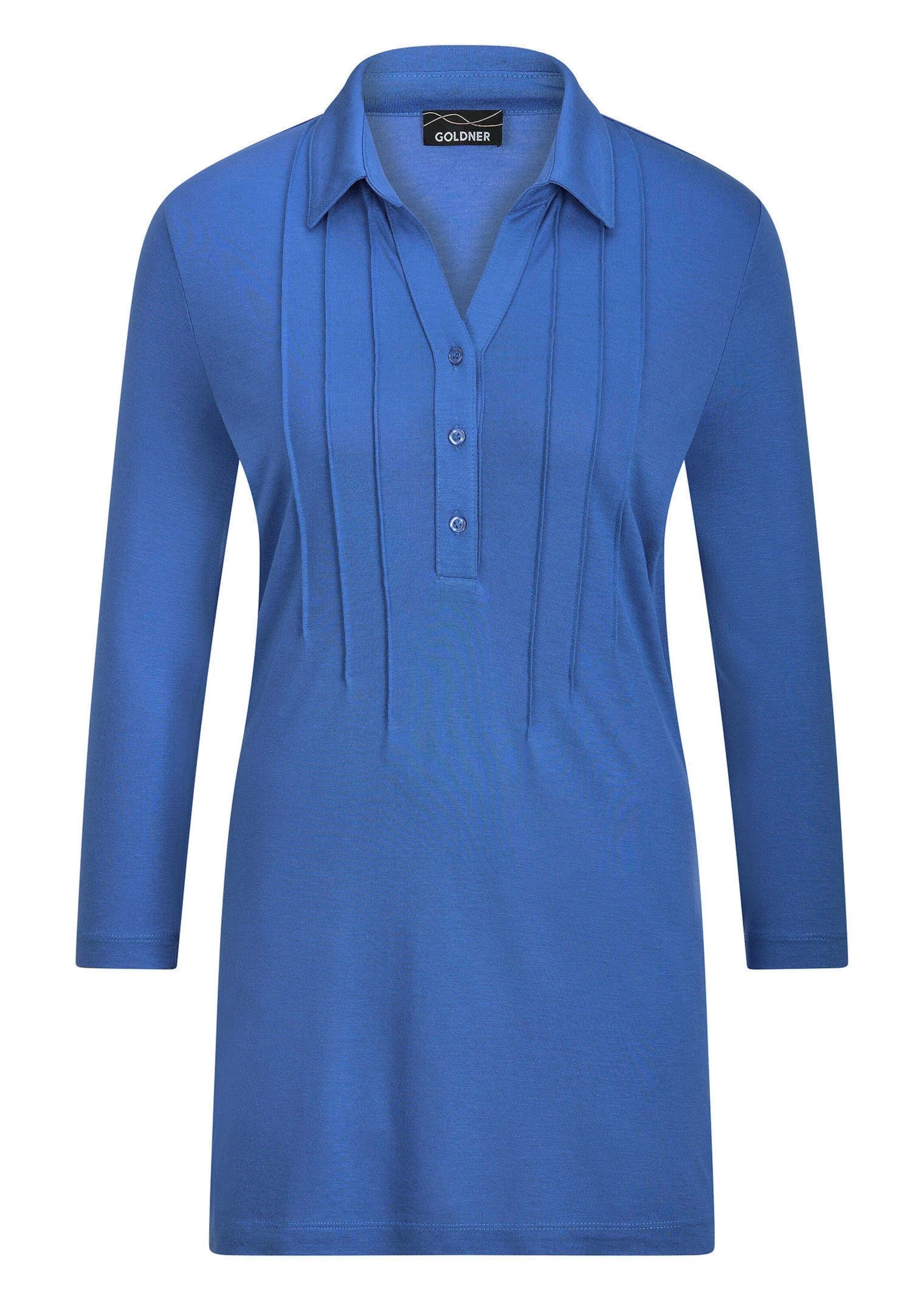 GOLDNER "Kurzgröße Elegantes Blusenshirt mit Biesen" stretchbequeme Jerseyqualität