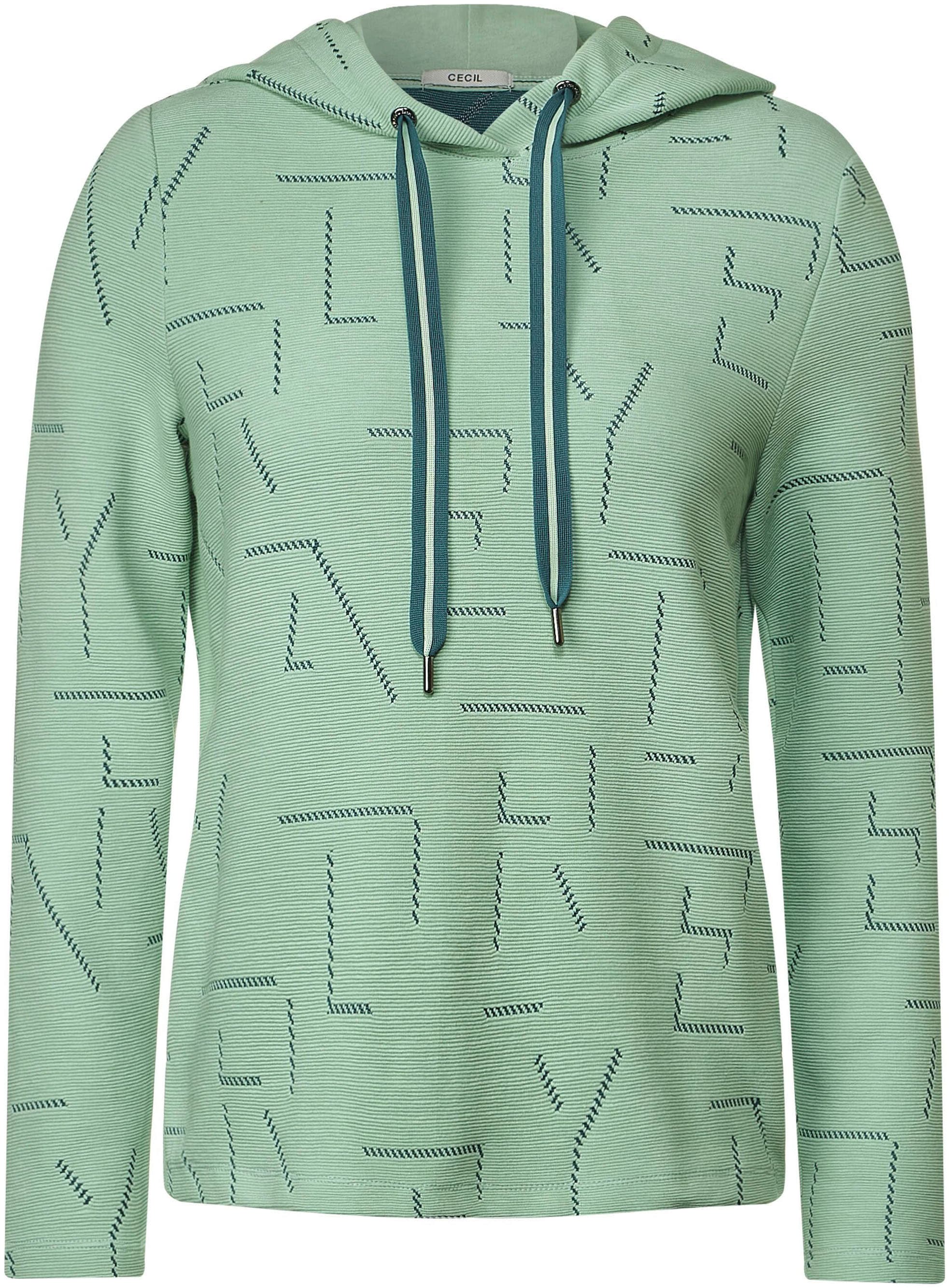 | einzigartigem Cecil für Sweatshirt, mit BAUR bestellen Jacquard-Muster