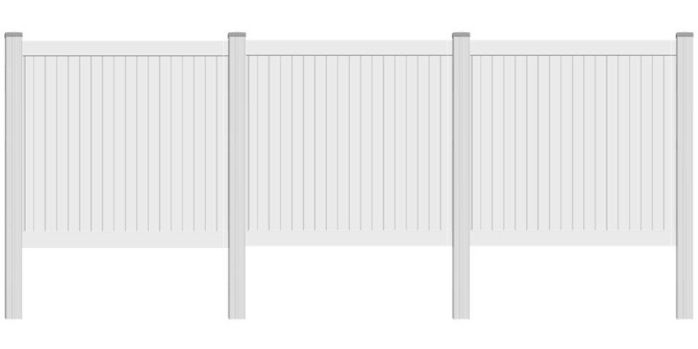 Tetzner & Jentzsch Sichtschutzelement "ALATNA" aus weißem PVC in verschiedenen Längen