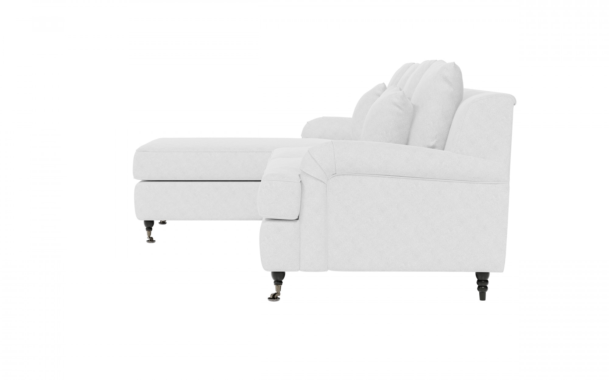 Guido Maria Kretschmer Home&Living Ecksofa »NORIN L-Form«, zwei Fußarten: vorne - Rollen, hinten - Holzfüße