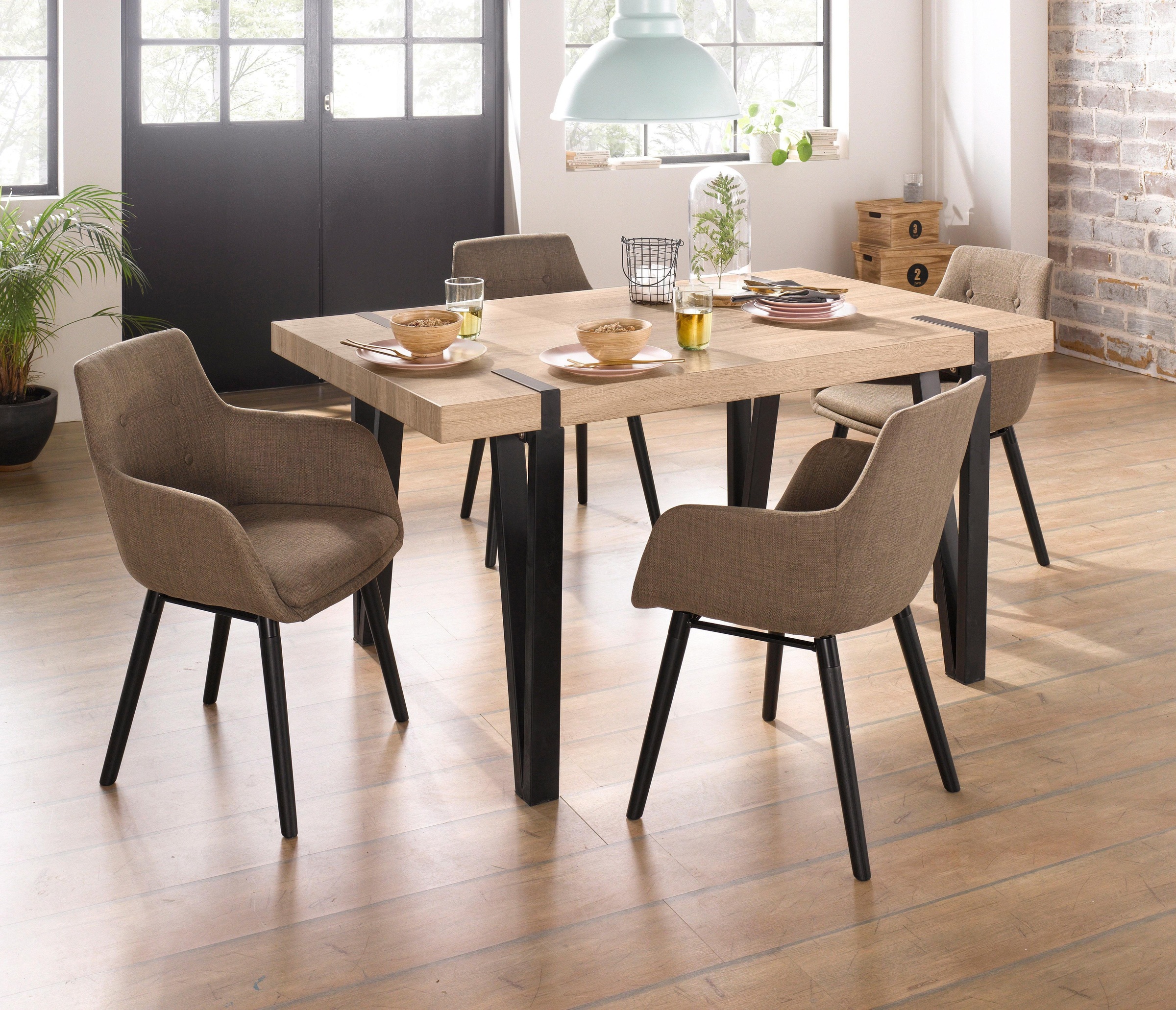 Home affaire Armlehnstuhl "Bradford" (Set) 2 Stk.(1 oder 2 Stück), Bezug in günstig online kaufen