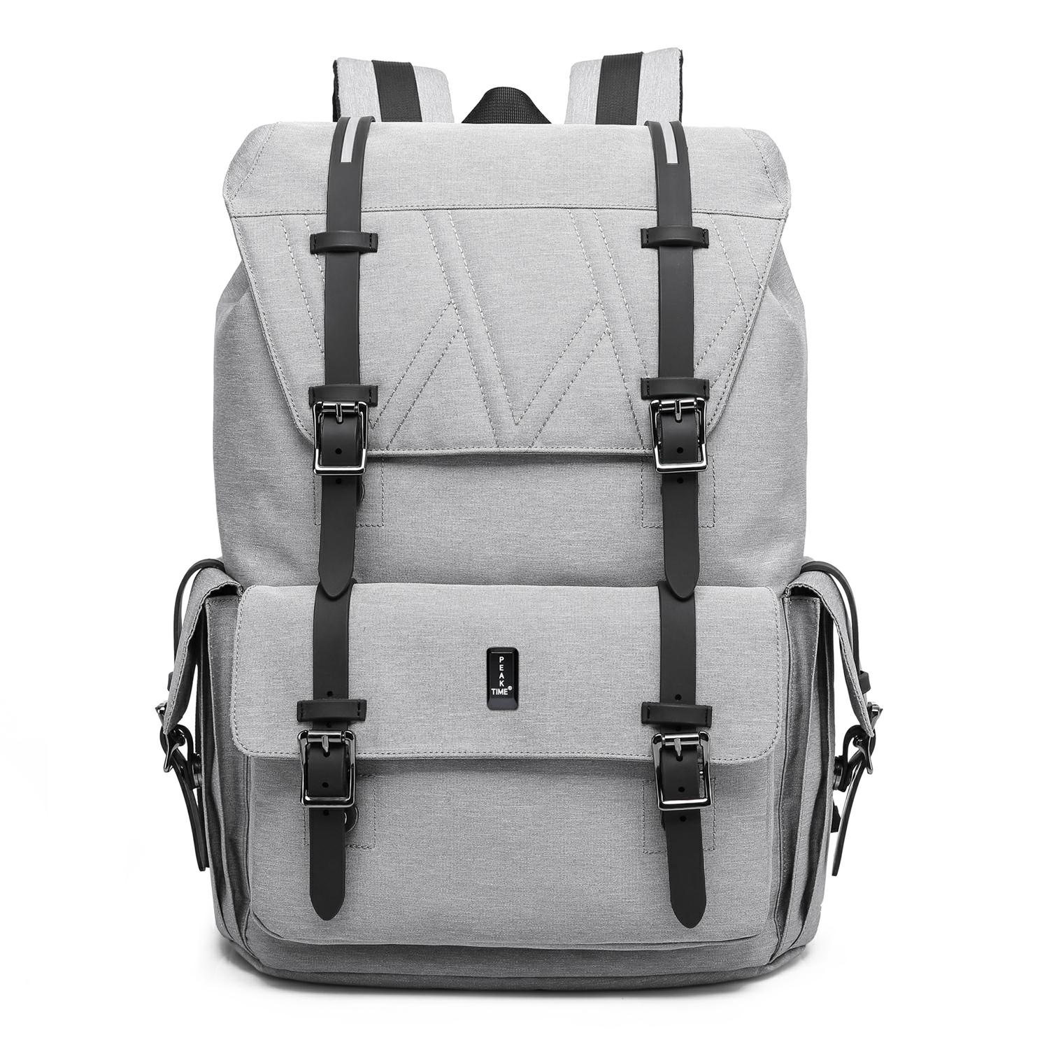 PEAK TIME Tagesrucksack »PT-301«, stylischer urbaner Rucksack mit Zierschnallen