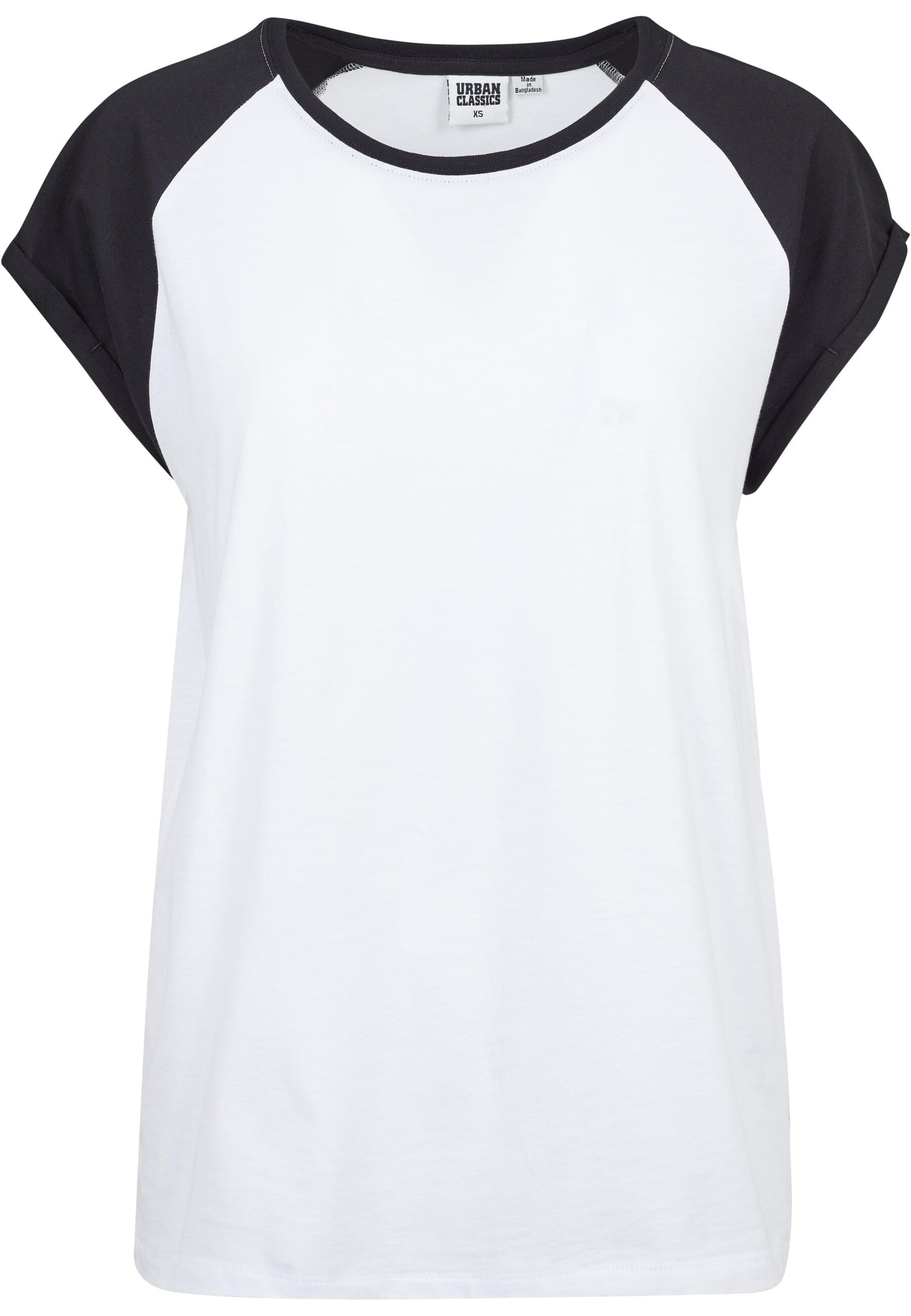 URBAN CLASSICS Kurzarmshirt "Urban Classics Damen Ladies Contrast Raglan Tee"