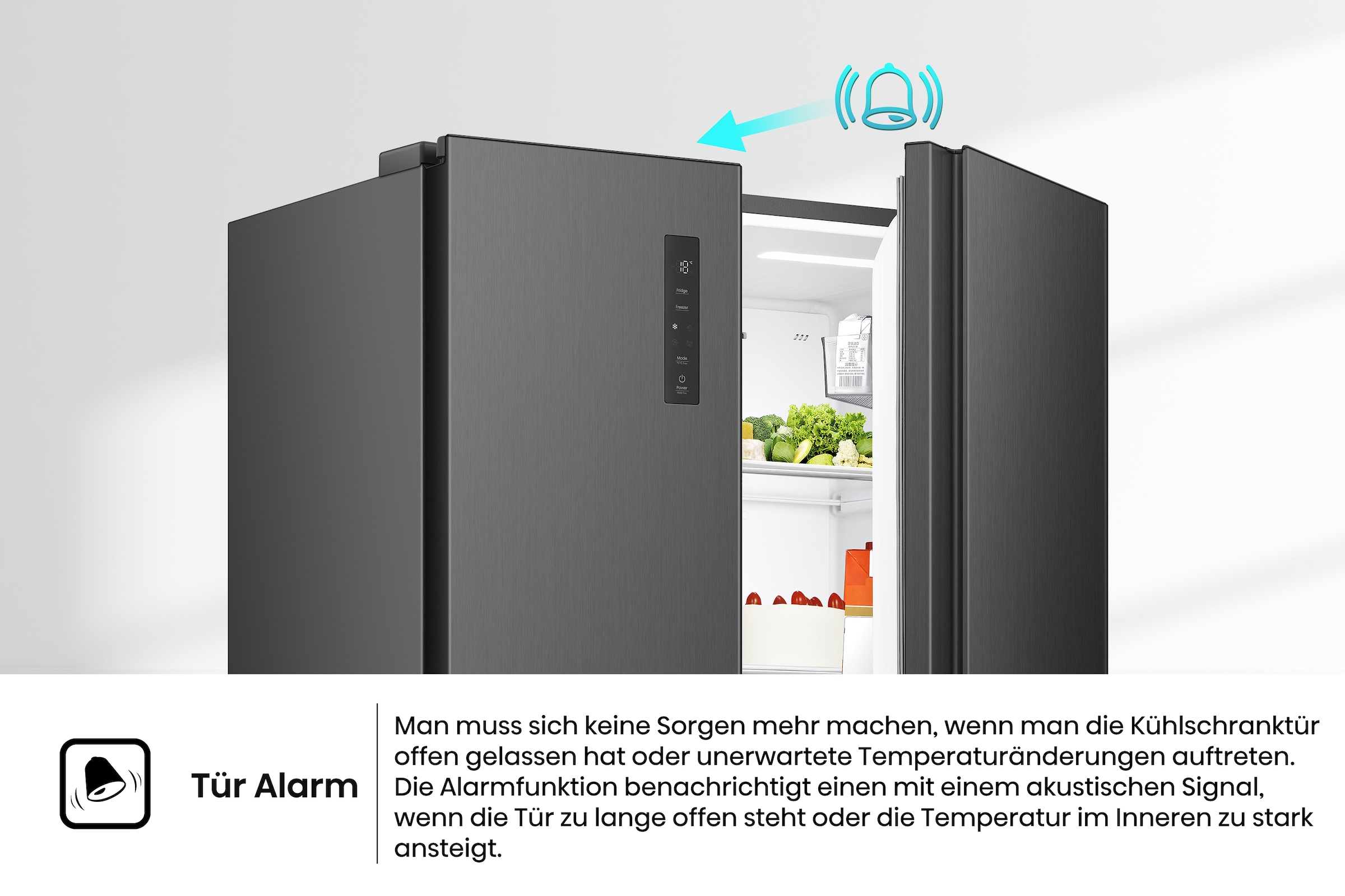 Hisense Side-by-Side »RS3P538NAFE« 178,6 cm hoch 91,1 cm breit einfacher Side by Side mit Premium-Ausstattung
