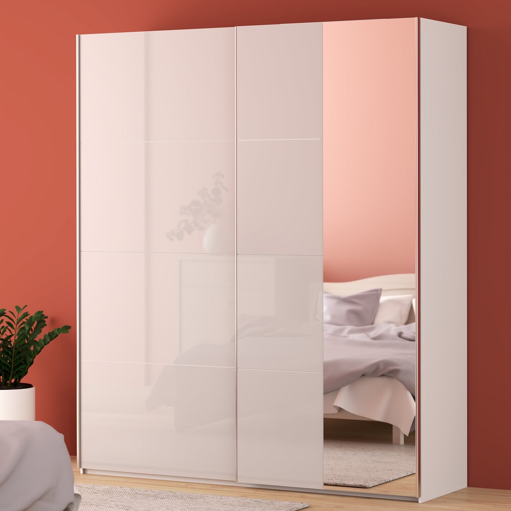 FORTE Schwebetürenschrank, Höhe 2,35 mtr, stehende Montage, Spiegel günstig online kaufen