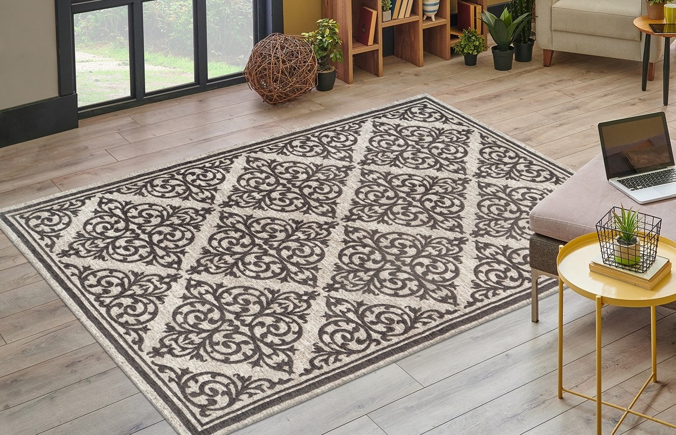 Teppich KAYOOM "Davio 100", grau, B:160cm H:13mm L:230cm, Polyester, Teppiche, Teppich