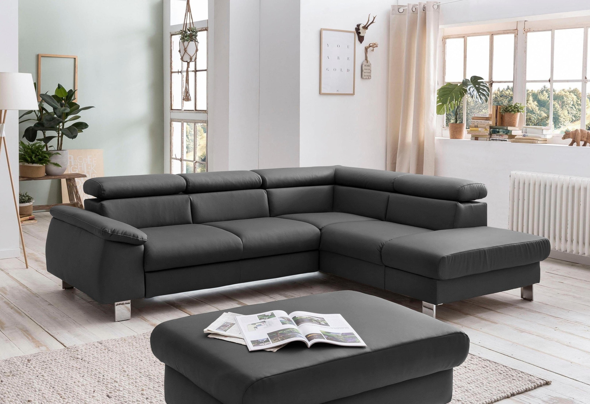 COTTA Polstergarnitur "Komaris L-Form", (Set), Set bestehend aus: Ecksofa m günstig online kaufen