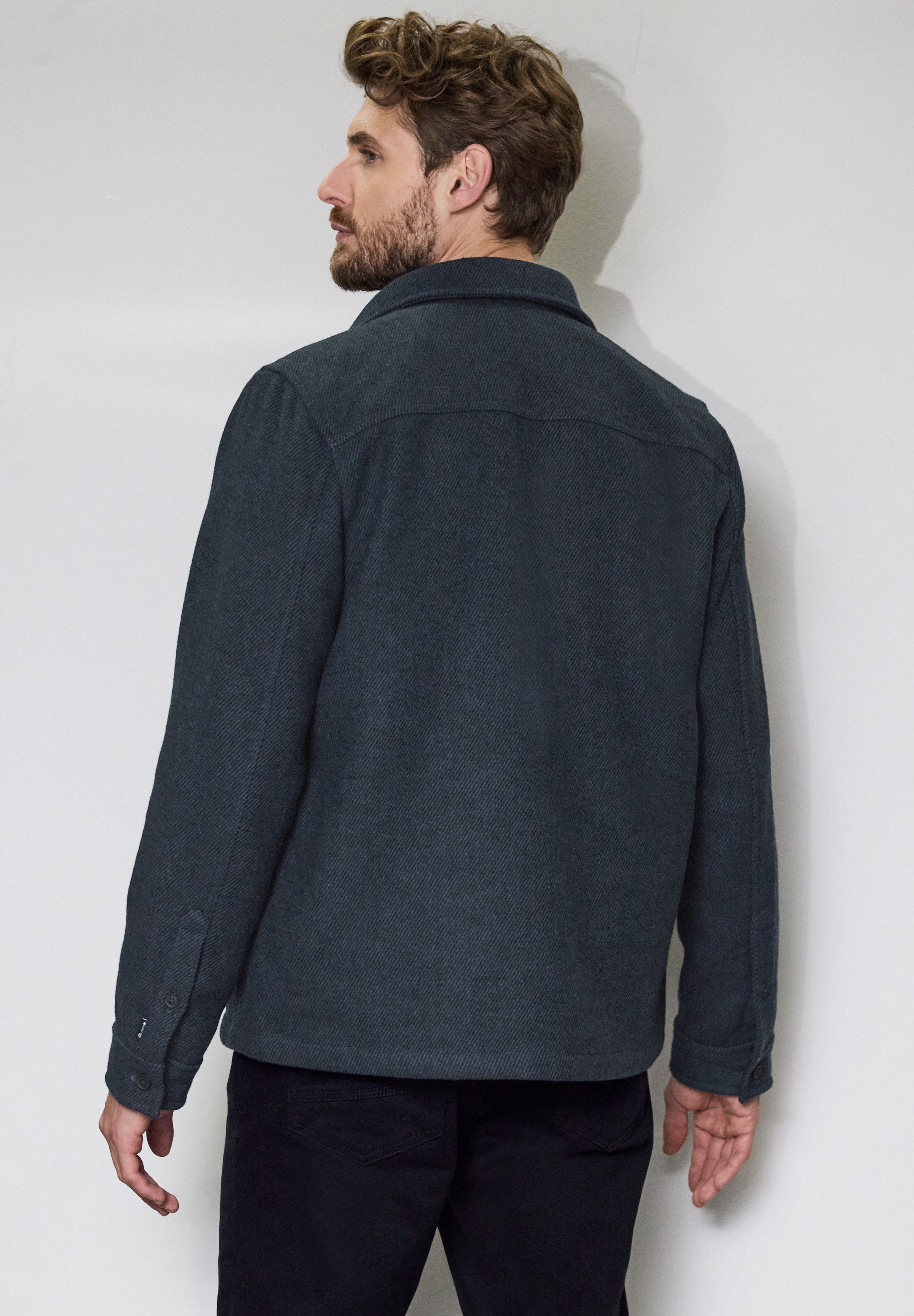 STREET ONE MEN Kurzjacke, ohne Kapuze, mit Materialmix