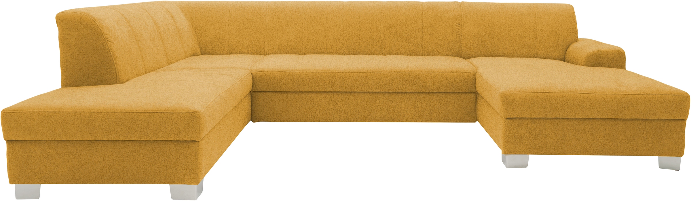 OTTO home Wohnlandschaft »Lolland BxT: 296x195 cm, modern, mit Steppungen, mittel-fester Sitz« U-Form, aus pflegeleichtem, weichem Luxus-Microfaser