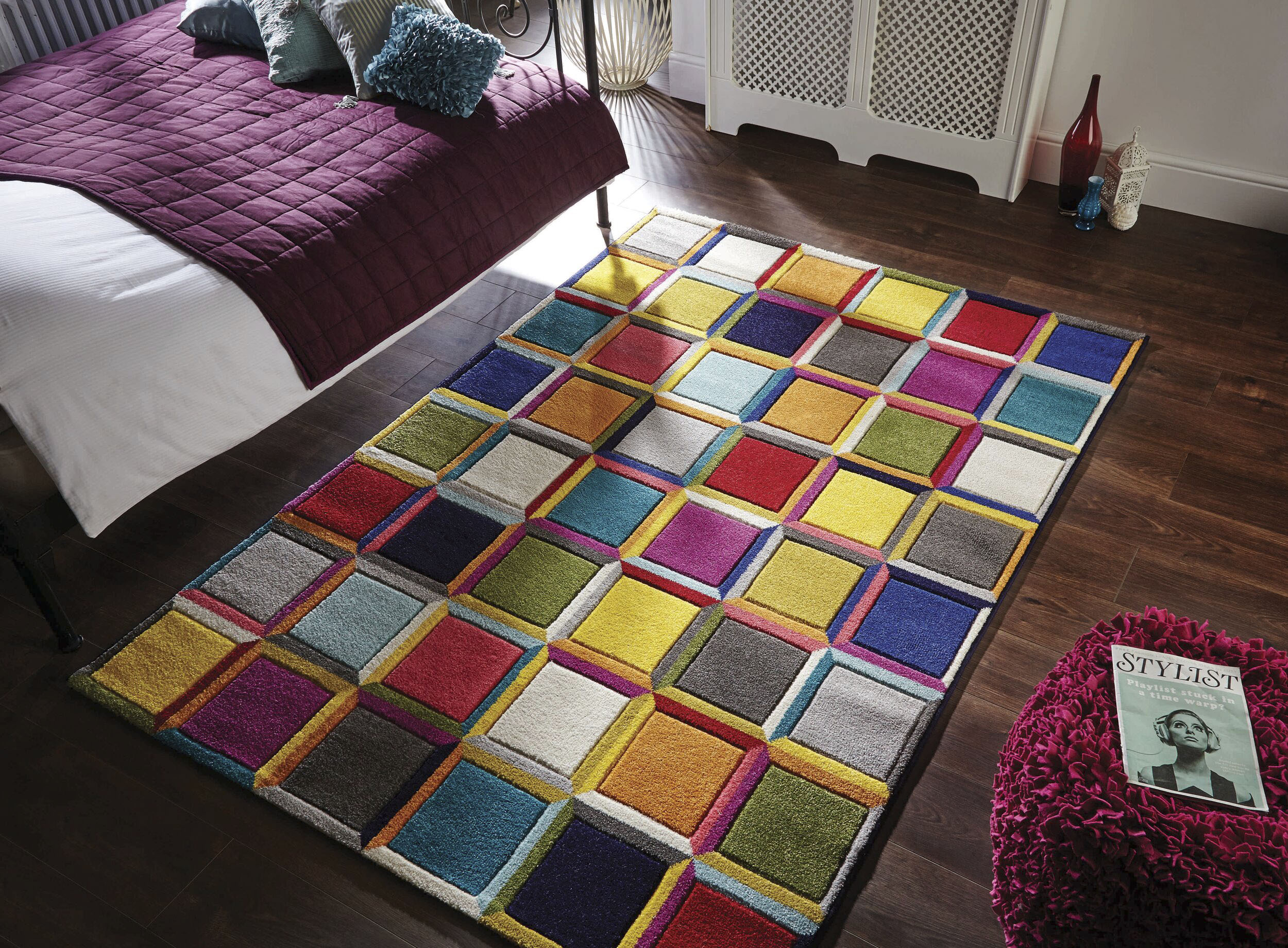 FLAIR RUGS Teppich "WALTZ" rechteckig 10 mm Höhe Handgeschnitzt