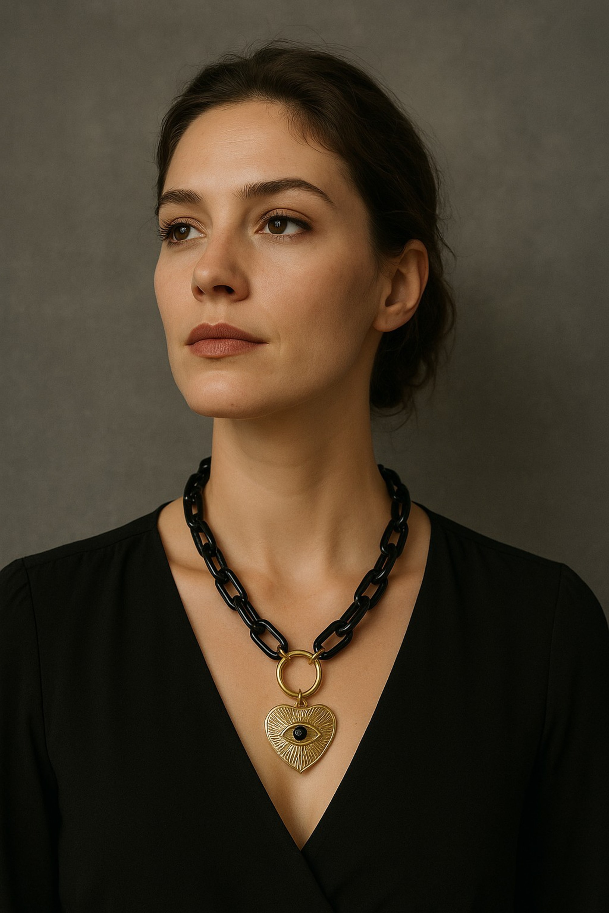 COLLEZIONE ALESSANDRO Kette mit Anhänger "Golden Eye", Kurze Gliederkette m günstig online kaufen
