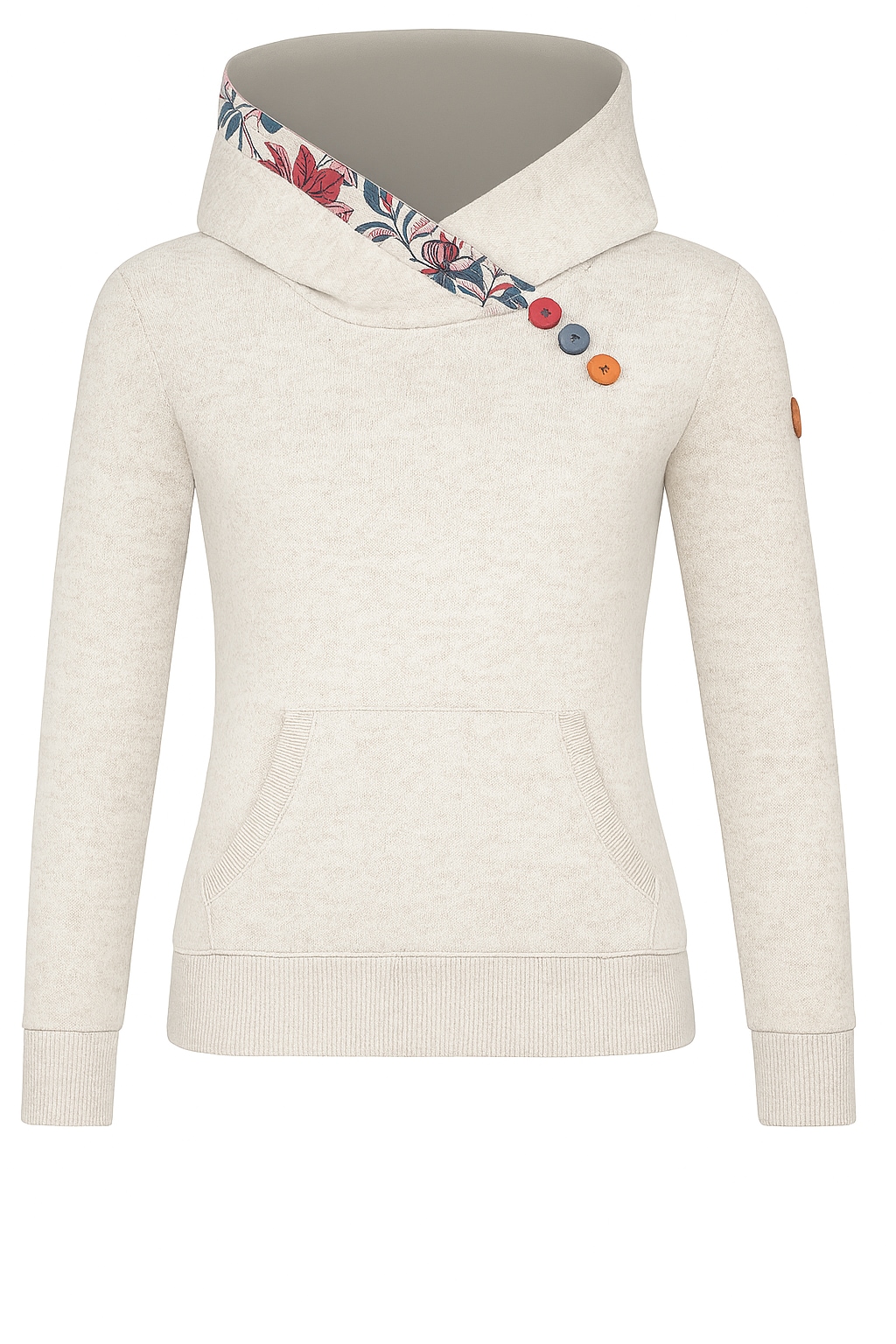 Ragwear Sweatshirt »ANGELLIKA FLOWERS O«, mit asymmetrischem Schalkragen