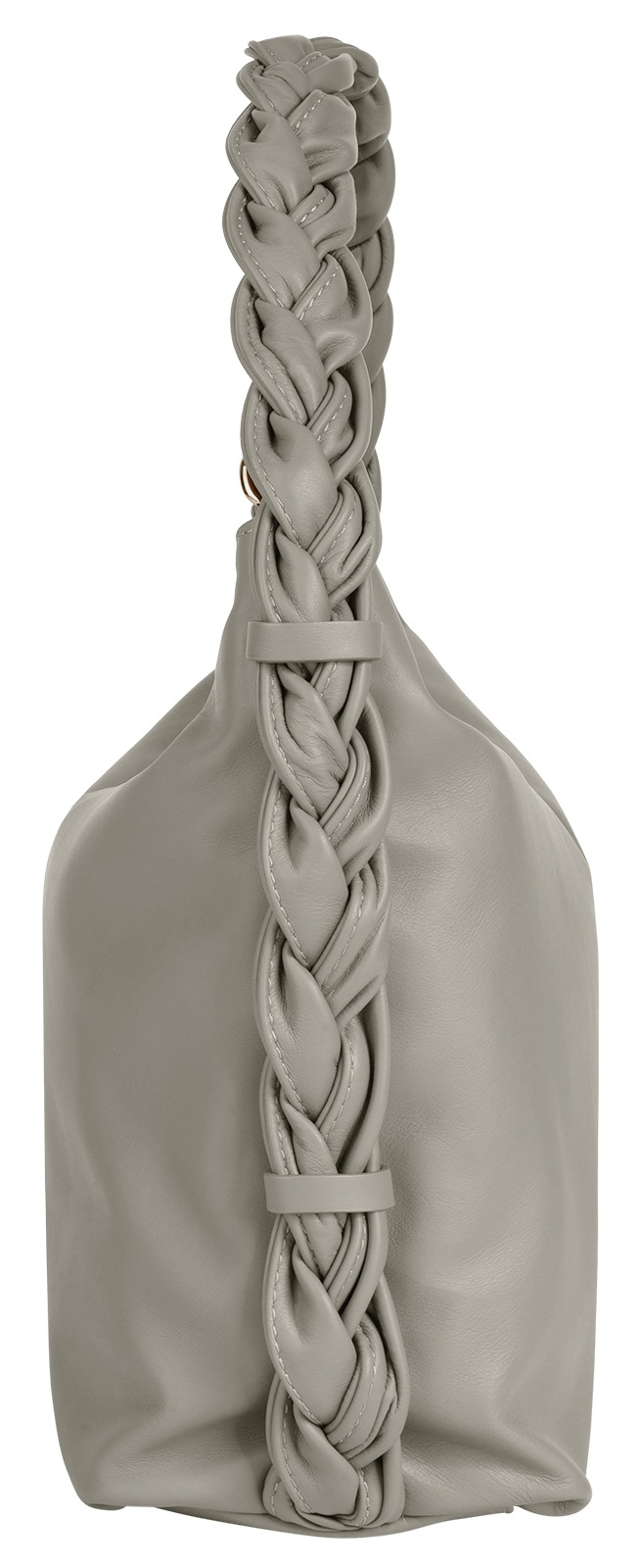 Umhängetasche SAMANTHA LOOK, Damen, Gr. B/H/T: 35cm x 27cm x 11cm onesize, grau, Leder, clean, Taschen Umhängetasche, echt Leder, Made in Italy 3