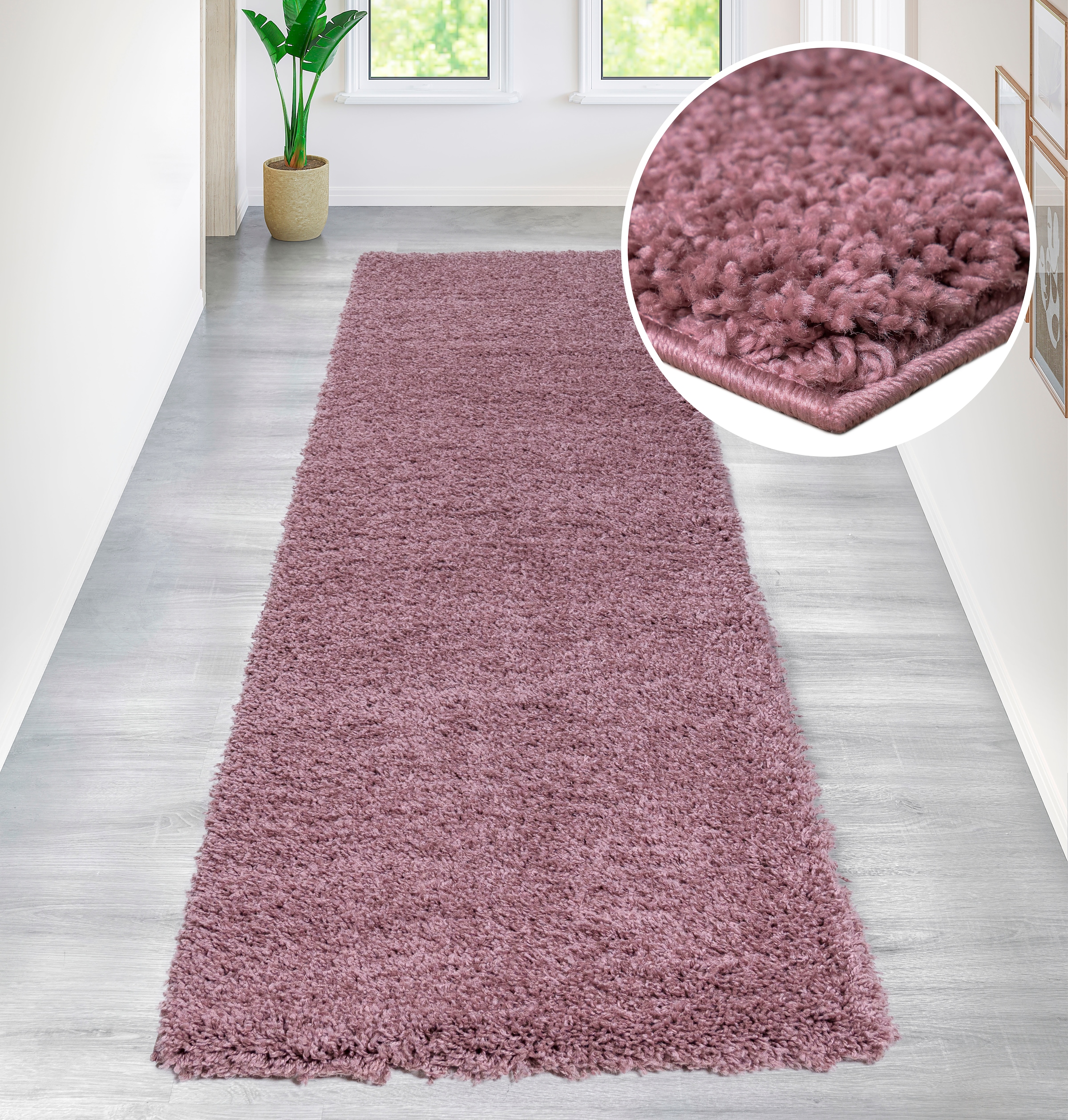 OTTO home Hochflor-Teppich "Viva Shaggy, in Standard- und Premium-Qualität, 30 mm oder 45 mm Höhe" rechteckig 30 mm Höhe Uni Farben, einfarbig, weich, kuschelig, Läufer, Kundenliebling