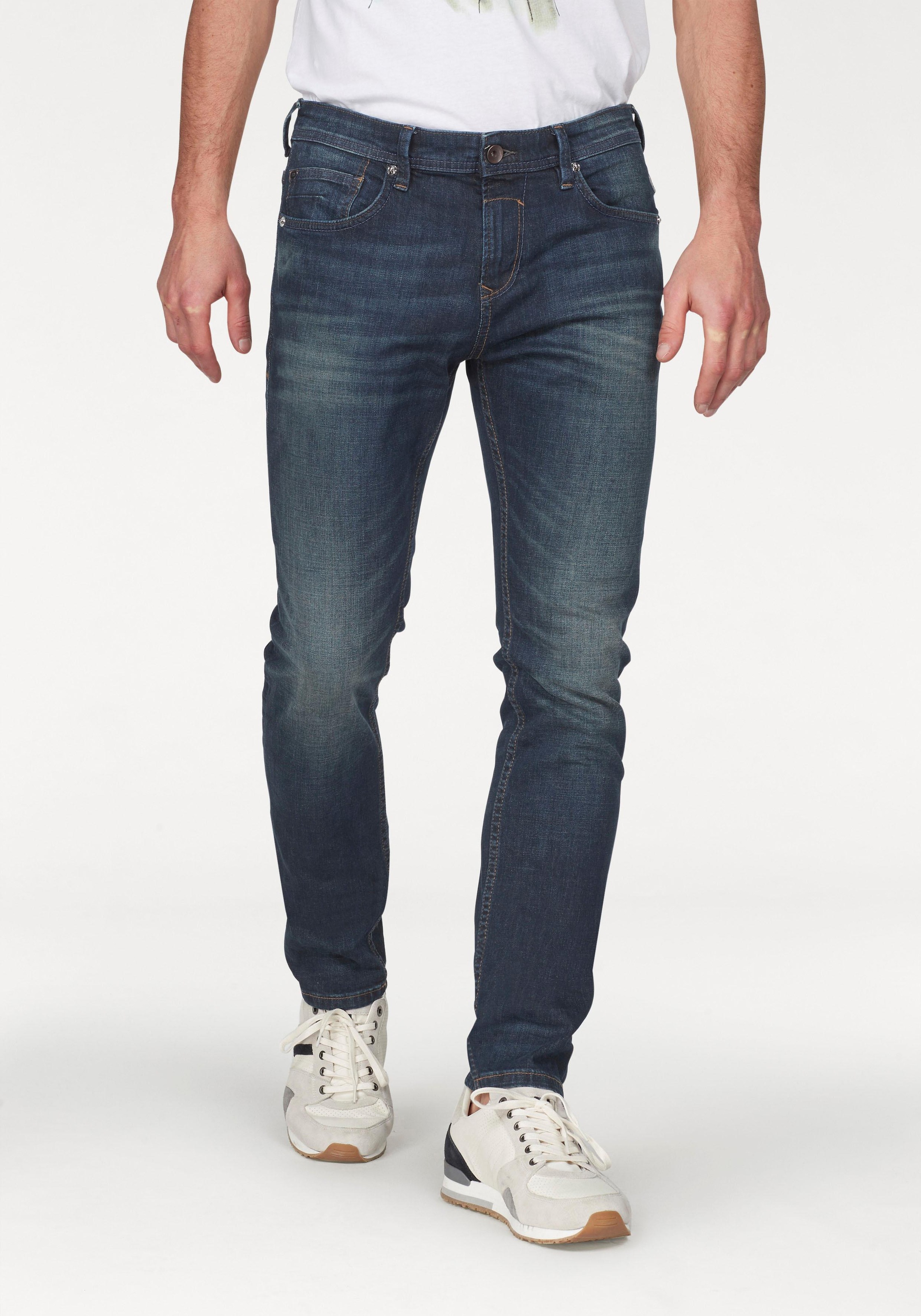 TOM TAILOR Denim Slim-fit-Jeans "PIERS" Slim fit mit etwas niedrigerer Leib günstig online kaufen