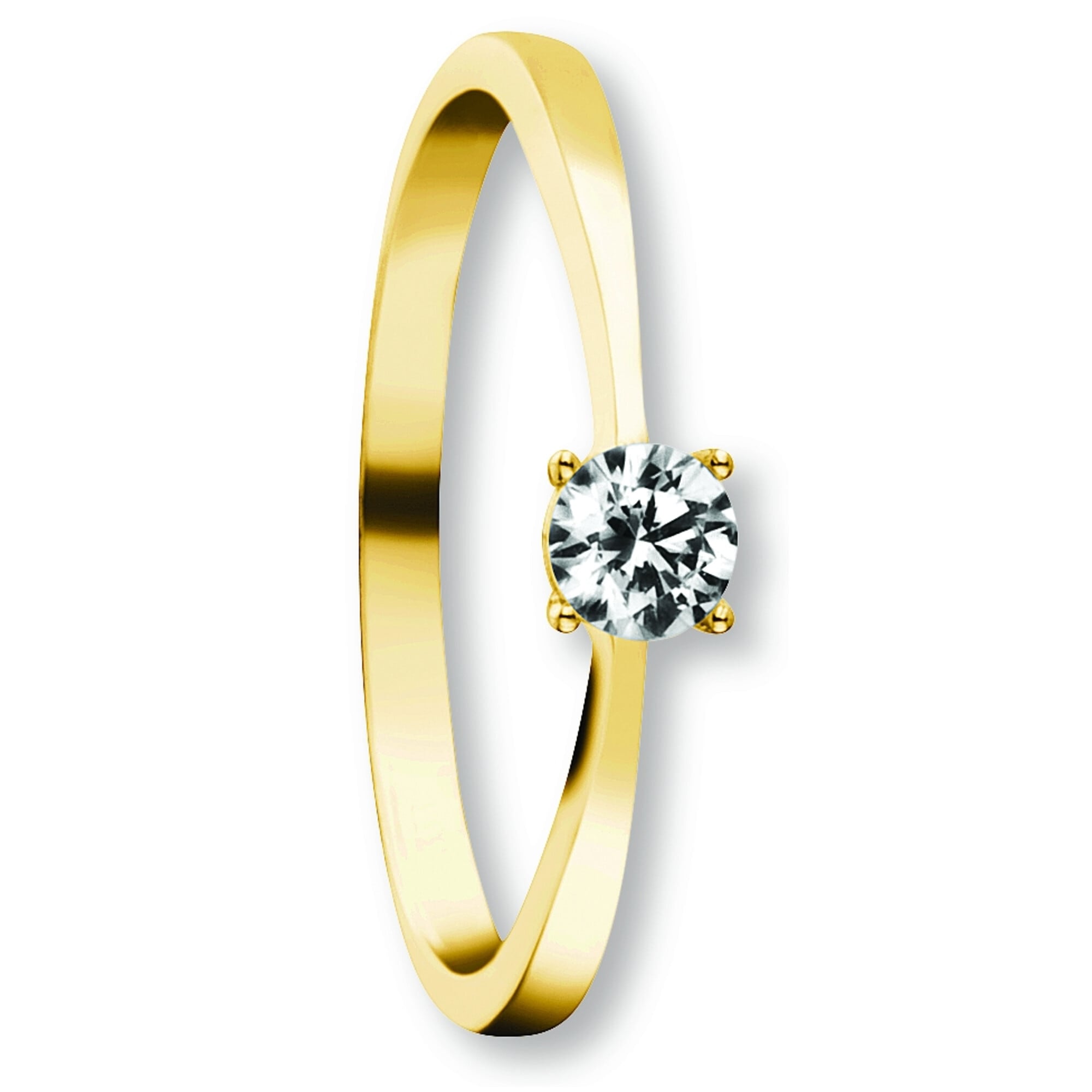 ONE ELEMENT Goldring »Zirkonia Ring aus 333 Gelbgold«, Damen Gold Schmuck  kaufen | BAUR