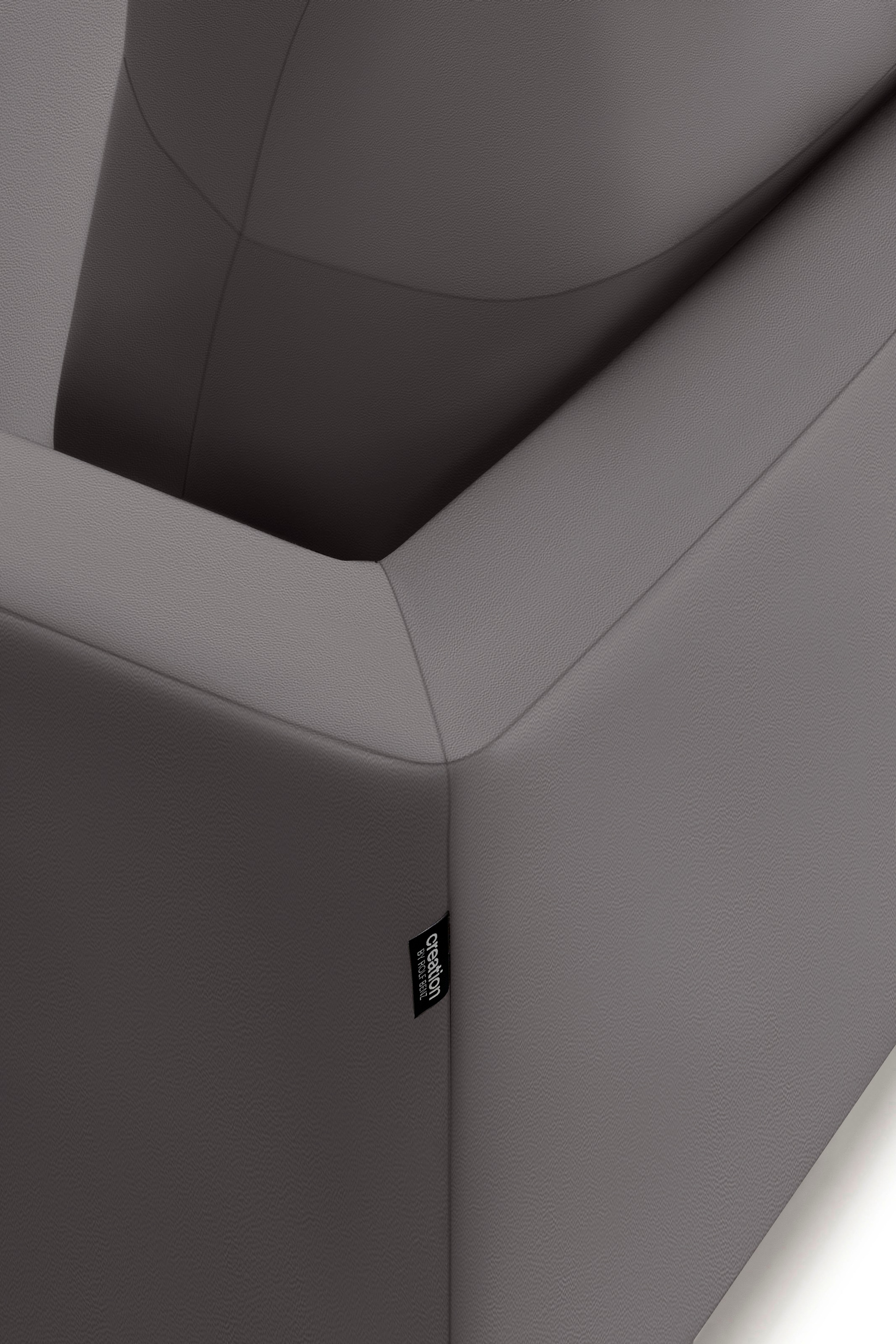 Creation BY ROLF BENZ Ecksofa »CR.414, Designecksofa, Polsterecke, L-Form«, wahlweise aus feinstem Rindsleder oder hochwertigem Chenille