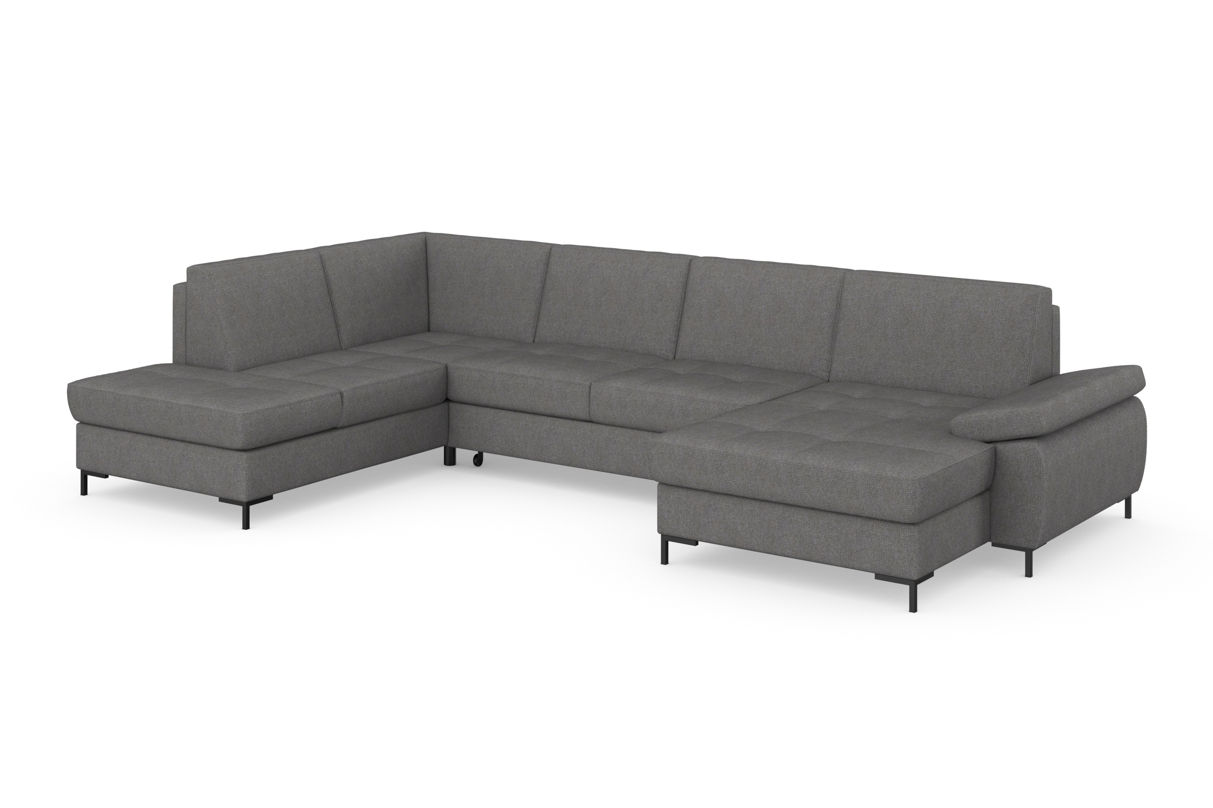 DOMO collection Wohnlandschaft »Capelo U-Form«, mit Armteilverstellung, wahlweise mit Bettfunktion, Federkern