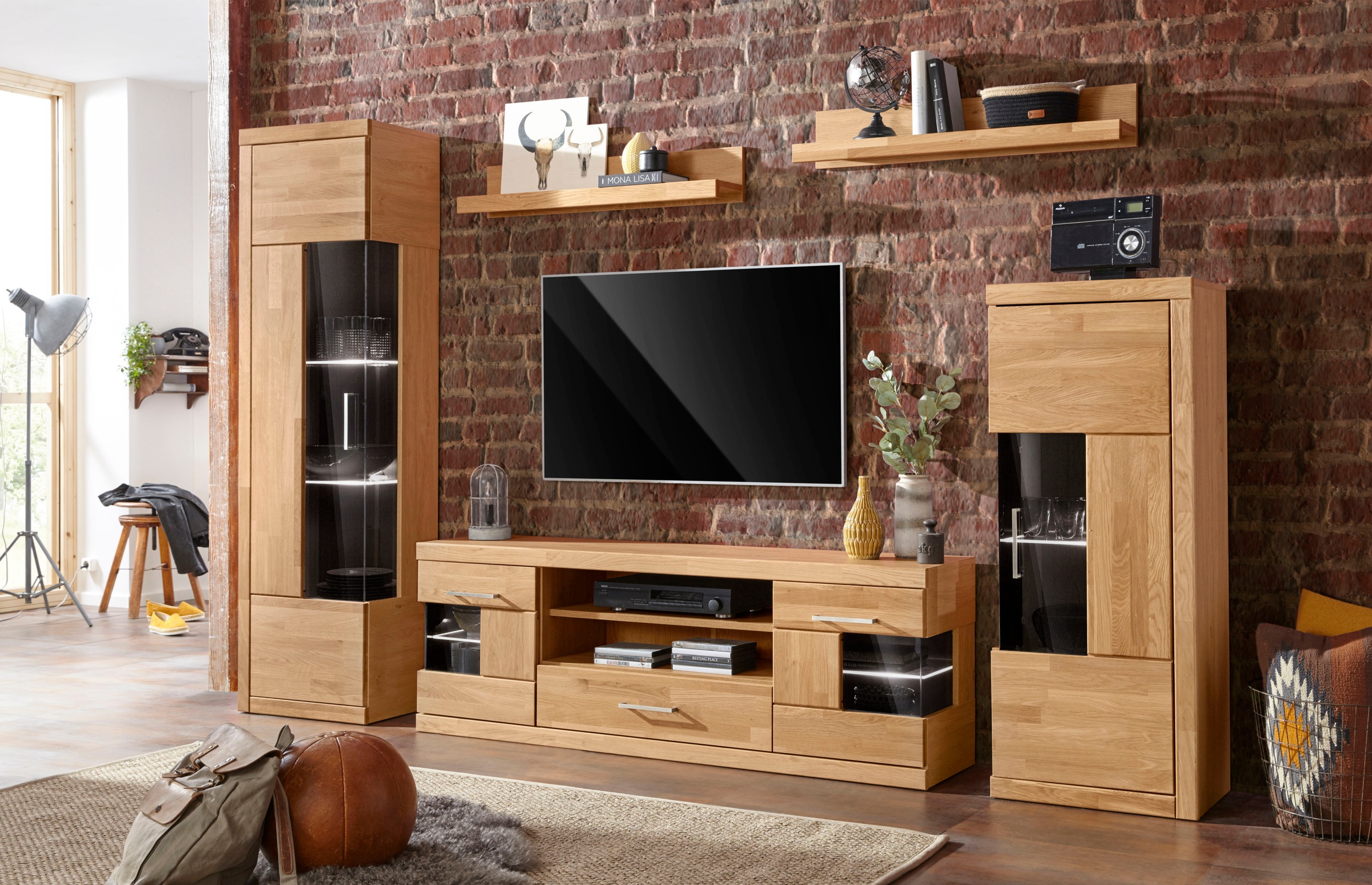 OTTO home Wohnwand "Ribe Wohnwand Set-5 St." Set, 5 Stk. tlg. günstig online kaufen