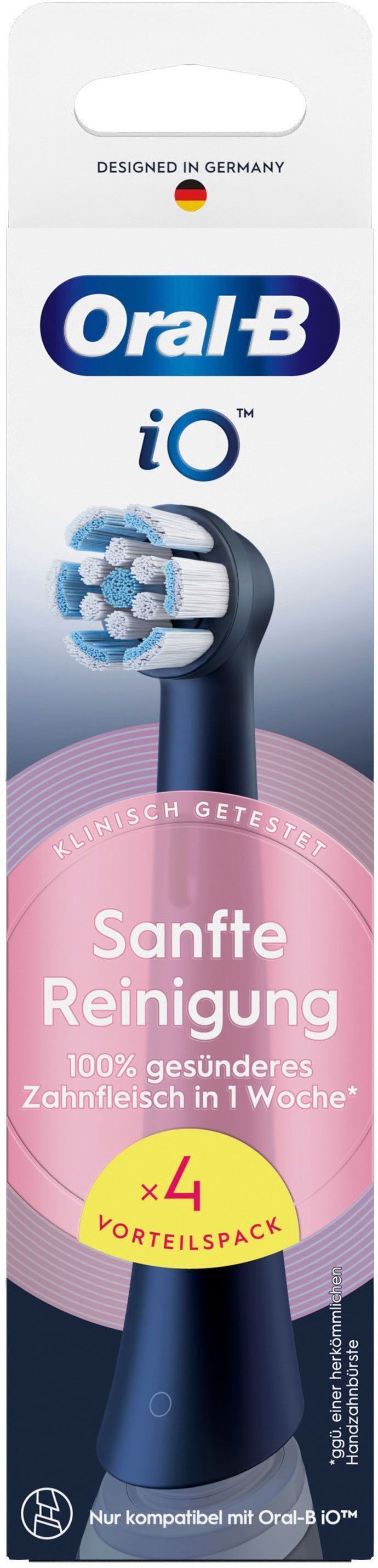 Oral-B Aufsteckbürsten »Oral-B iO Sanfte Reinigung«, fortschrittliche Plaque-Entfernung, für empfindliches Zahnfleisch