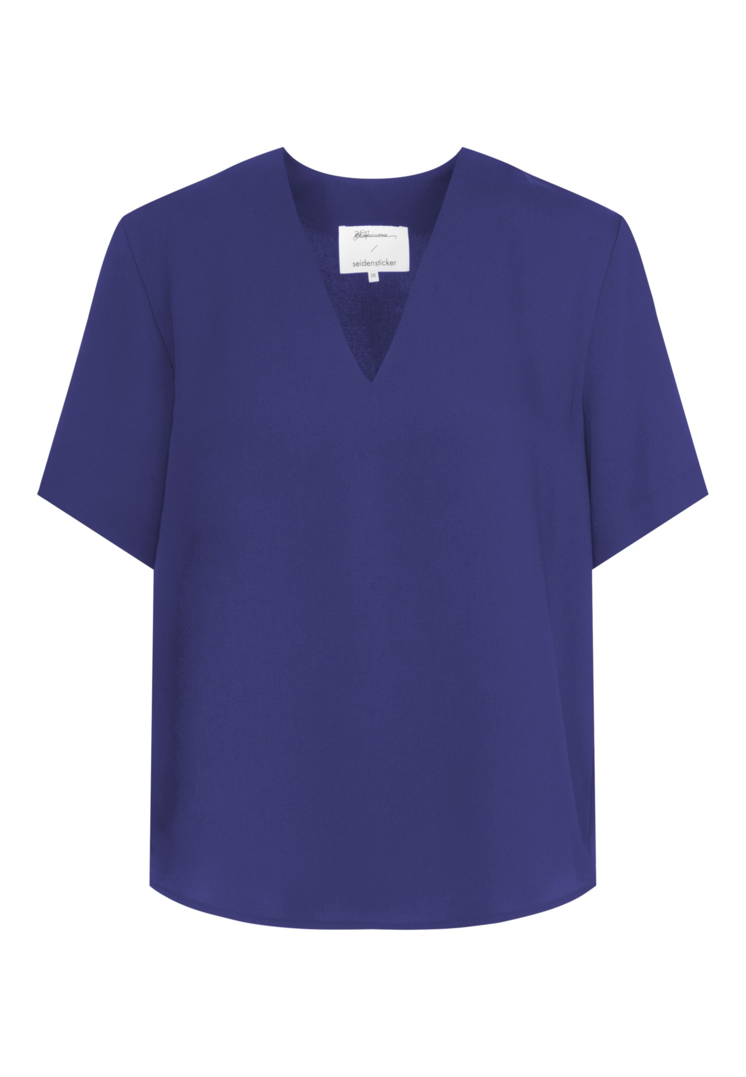 seidensticker Shirtbluse »Schwarze Rose«, Kurzarm V-Neck Uni