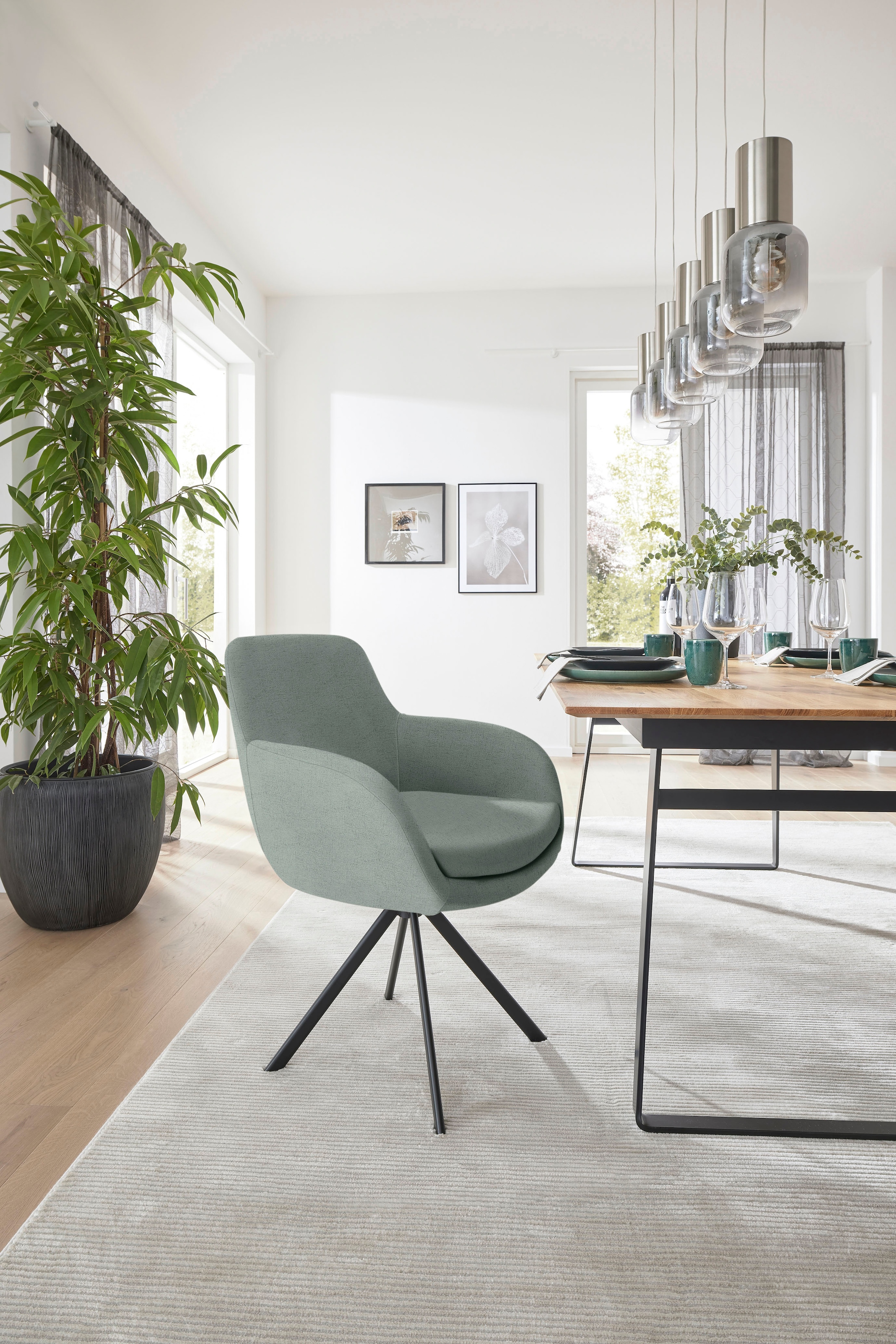 Musterring Esszimmerstuhl "Tavia" (Set) 2 Stk.Stativgestell Eisen schwarz, günstig online kaufen